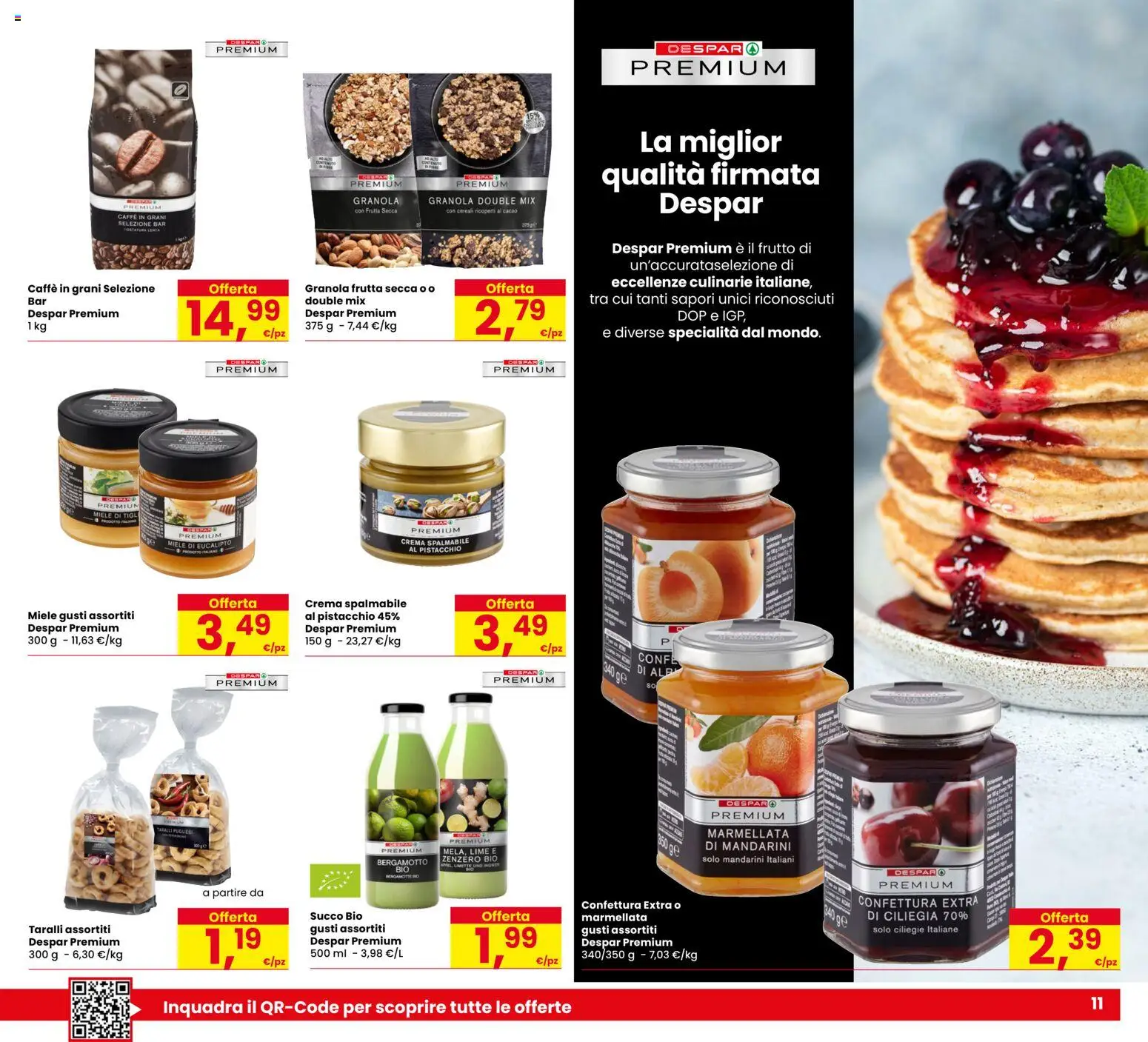 Volantino Eurospar del 29/10/2026 | Pagina: 11 | Prodotti: Crema, Succo, Cereali, Frutta