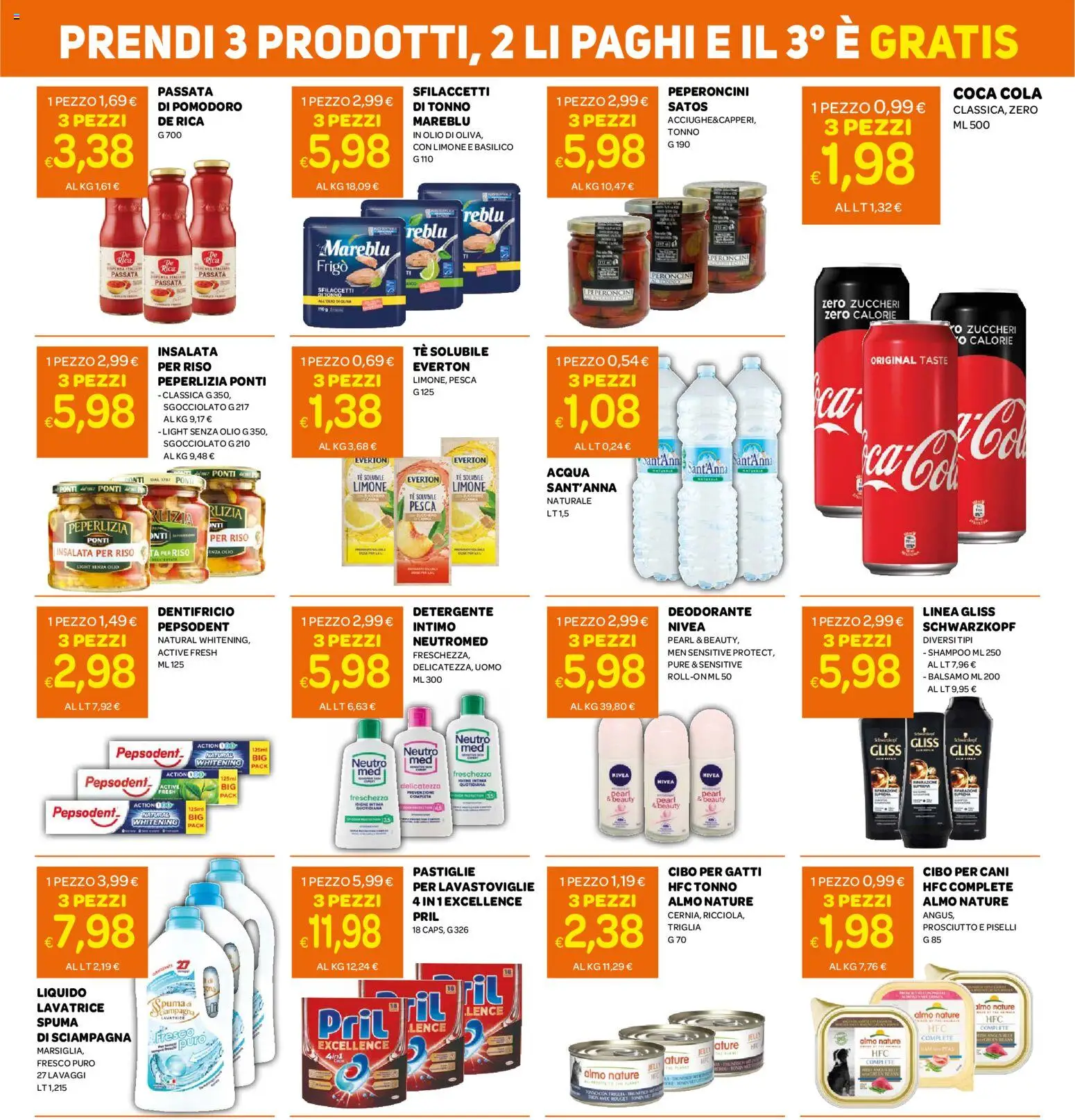 Volantino Ekom del 14/07/2026 | Pagina: 3 | Prodotti: Deodorante, Riso, Acqua, Tonno