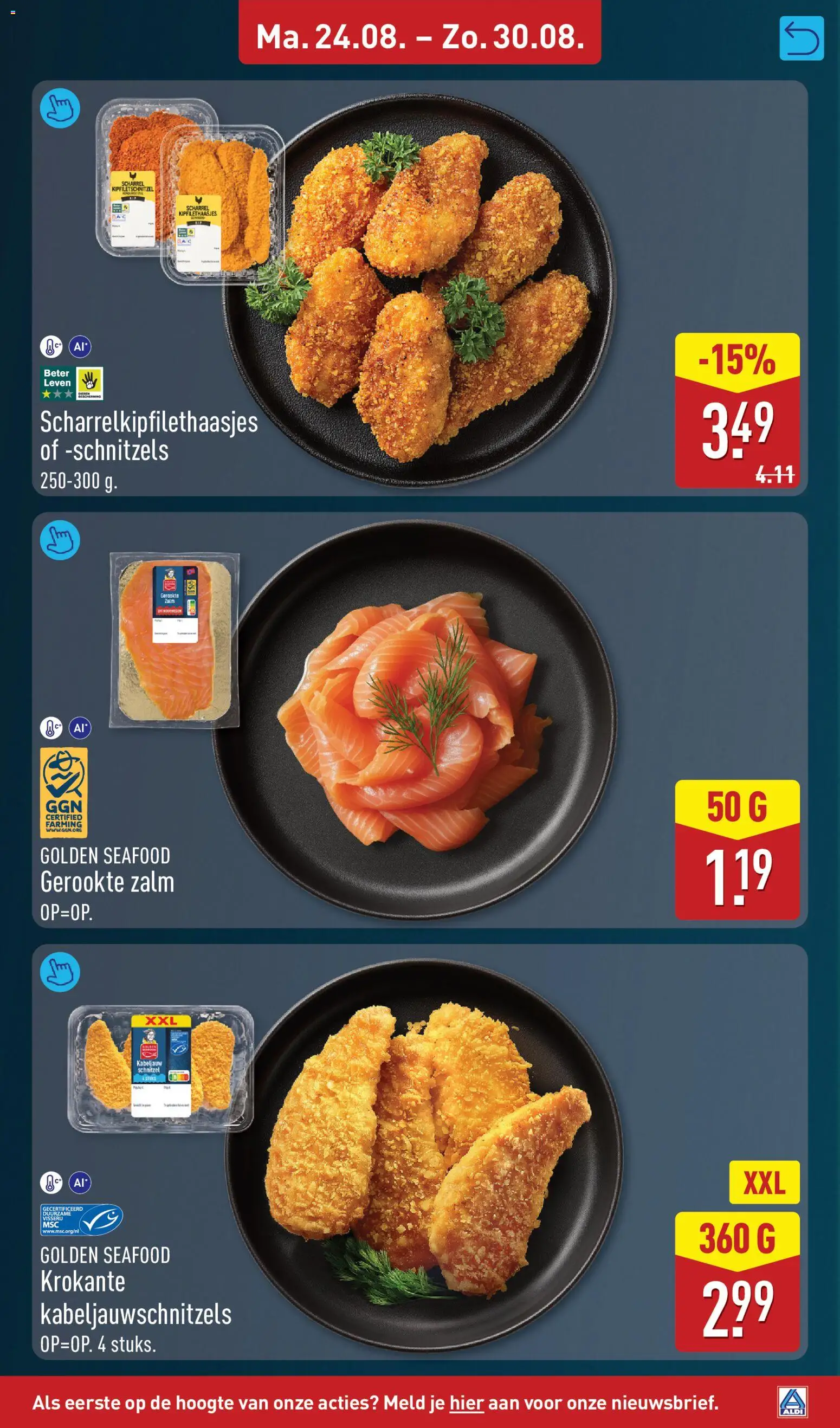 {H1} | Pagina: 9 | Producten: Zalm, Schnitzel, Schnitzels, Gerookte zalm