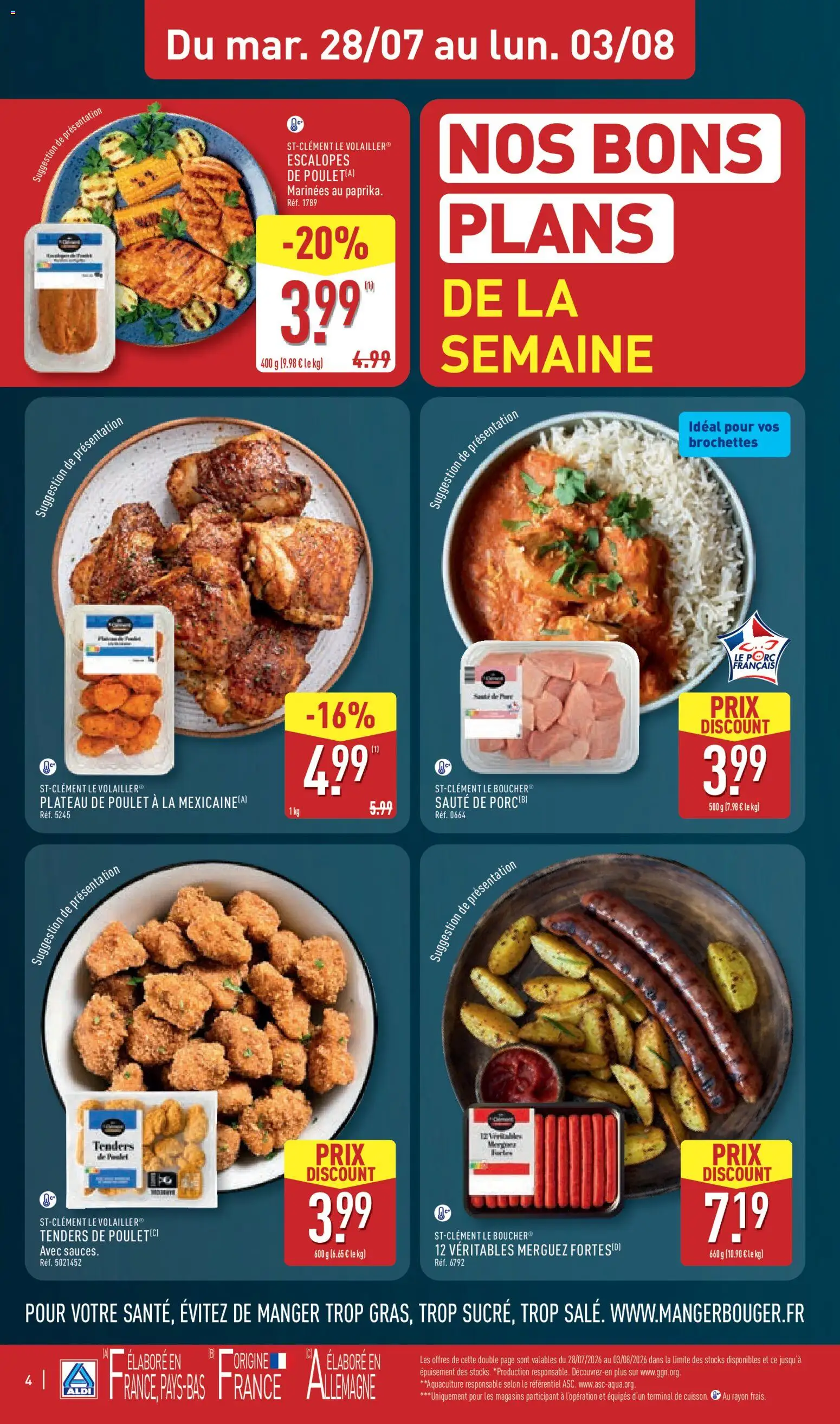 {H1} | Page: 8 | Produits: Plateau, Merguez, Sauté de porc, Porc