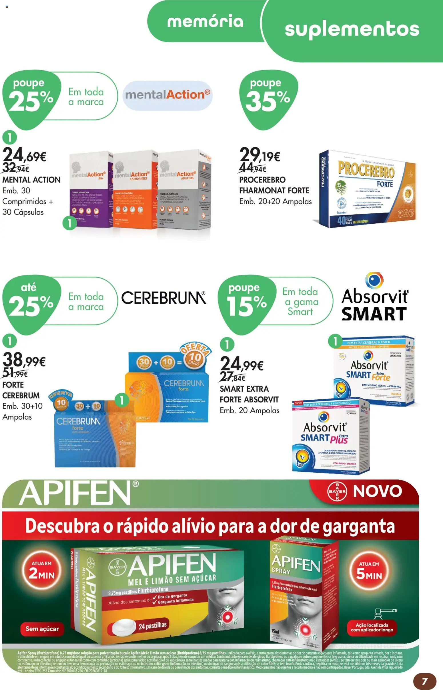 Pingo Doce folheto Bem Estar Outono Lojas │ válido de 20/10/2026 | Página: 7 | Produtos: Ômega 3, Ferro, Cápsulas, Mel