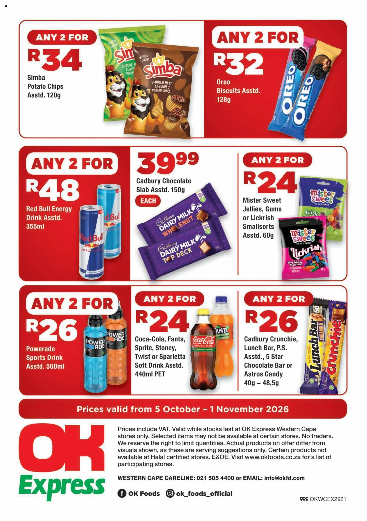 New OK Foods catalogue – valid from 05/10/2026 | Page: 4 | Products: Oreo, Biscuits, Chocolate, Chips