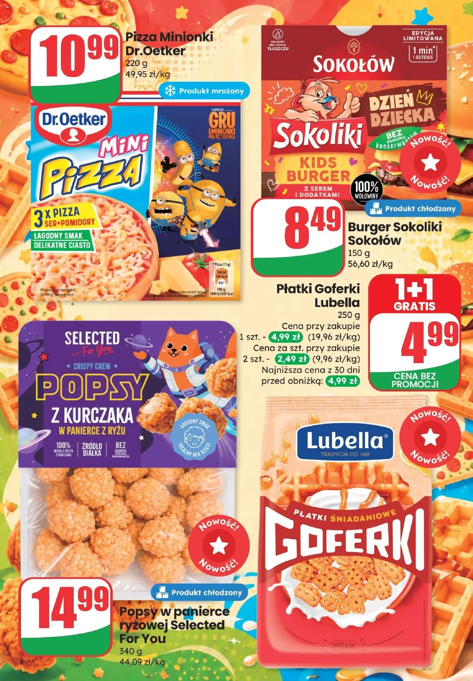 Dino gazetka - Dzień Dziecka od 27.05.2026 | Strona: 8 | Produkty: Ciasto, Płatki śniadaniowe, Pizza, Płatki