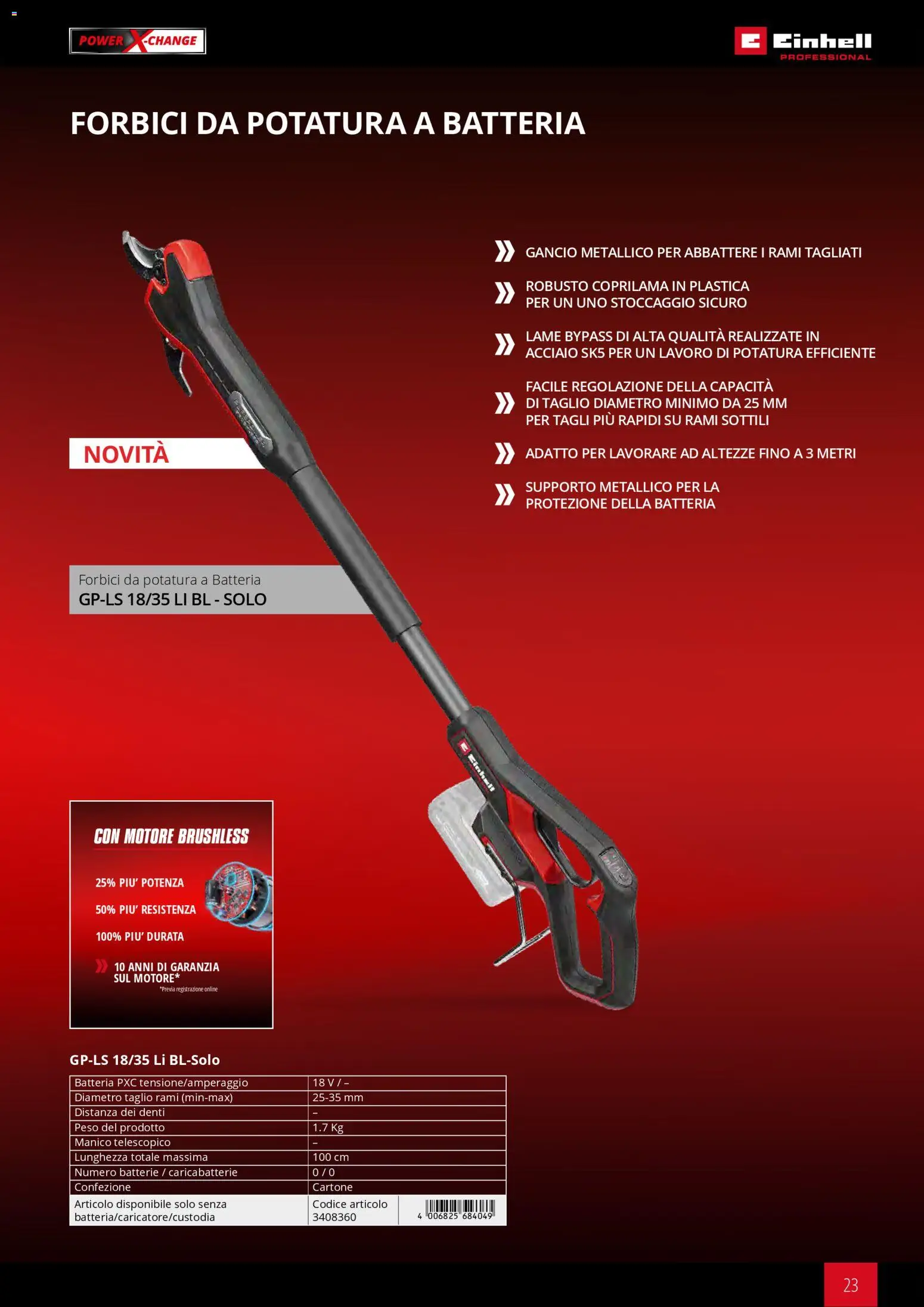Volantino Einhell del 02/03/2026 | Pagina: 25 | Prodotti: Taglio, Batteria, Batterie, Caricabatterie