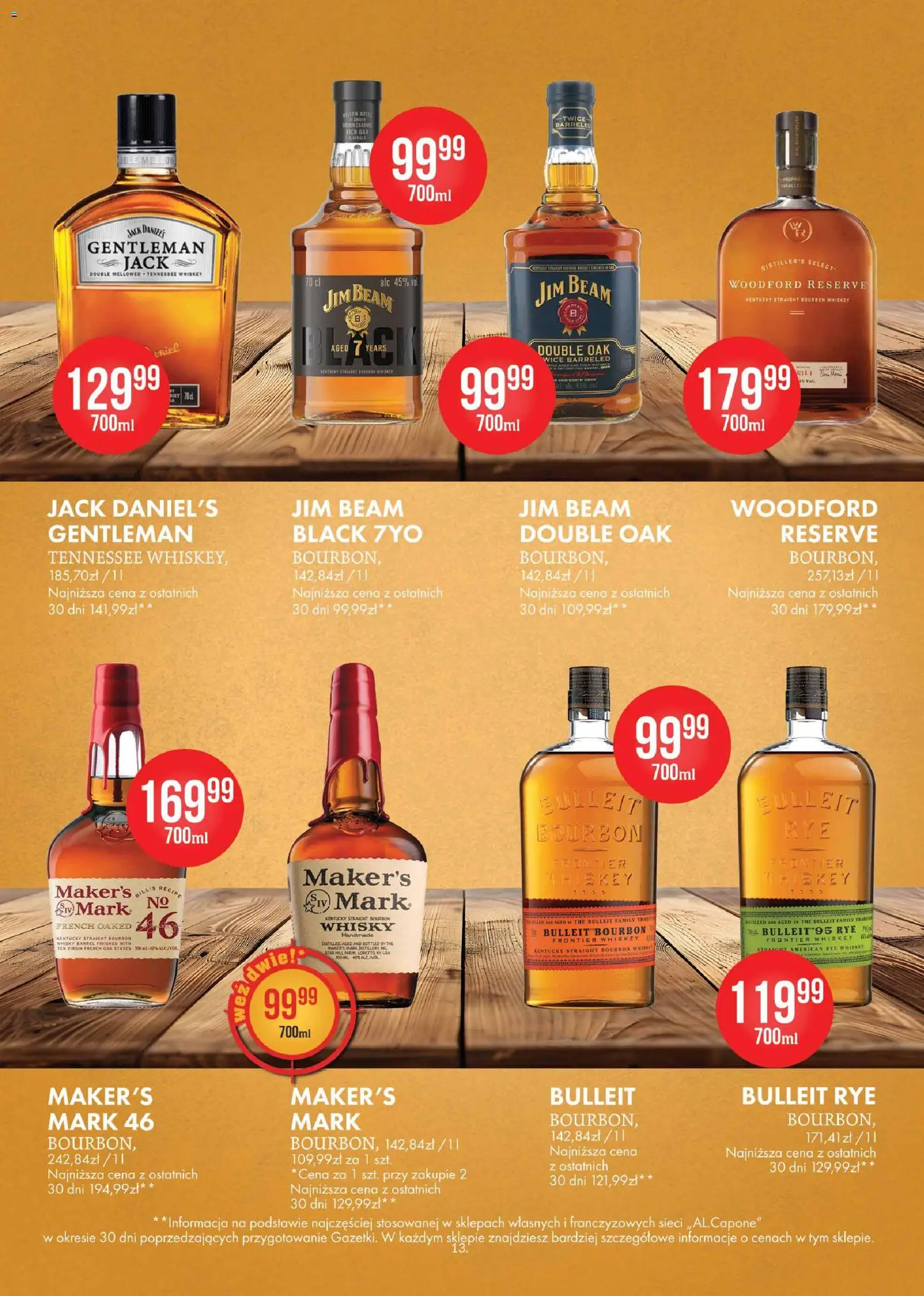 Al.Capone gazetka od 09.03.2026 | Strona: 13 | Produkty: Gentleman Jack, Bourbon, Jack Daniel's, Whisky