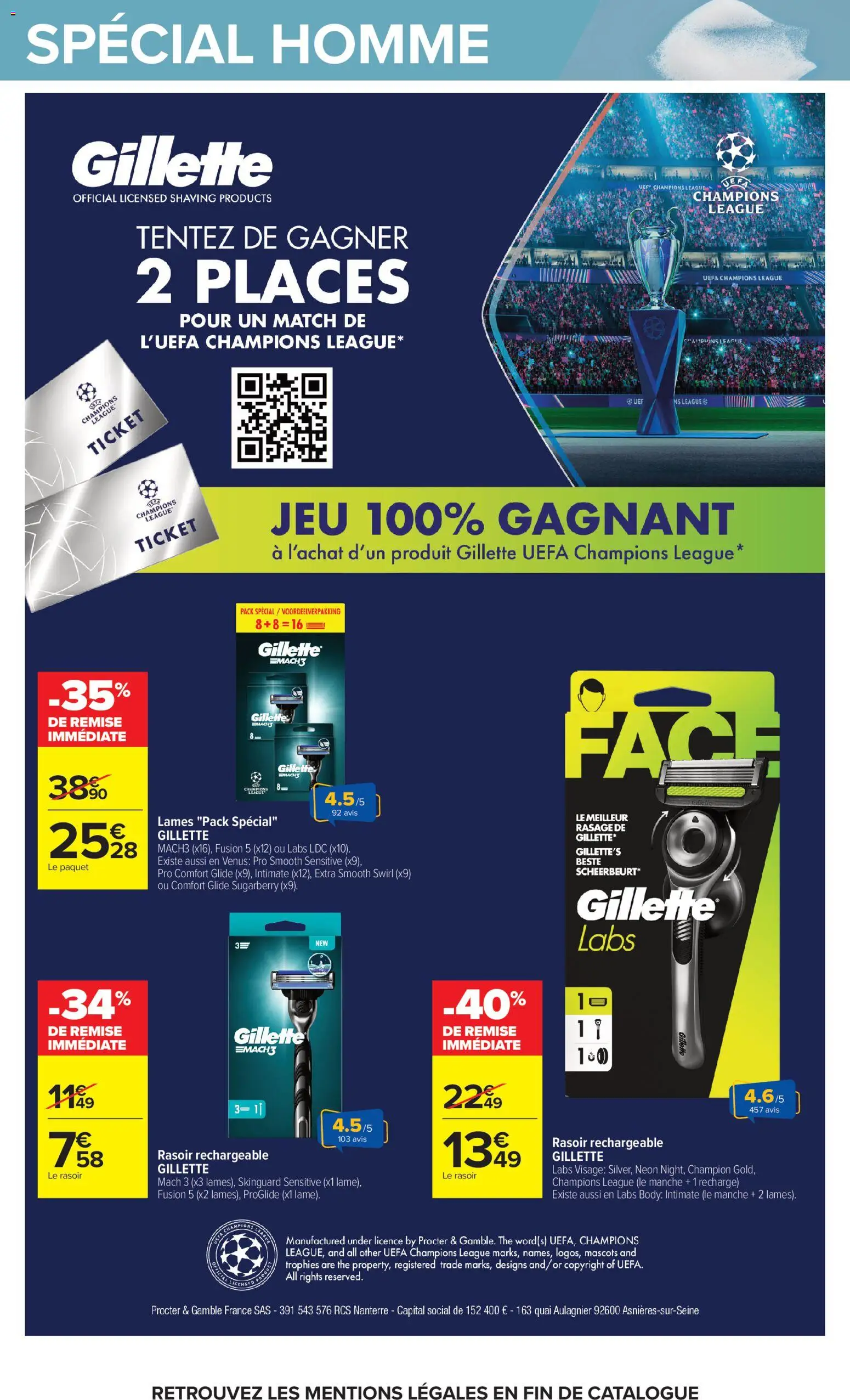 {H1} | Page: 35 | Produits: Body, Rasoir, Gillette Labs, Thé