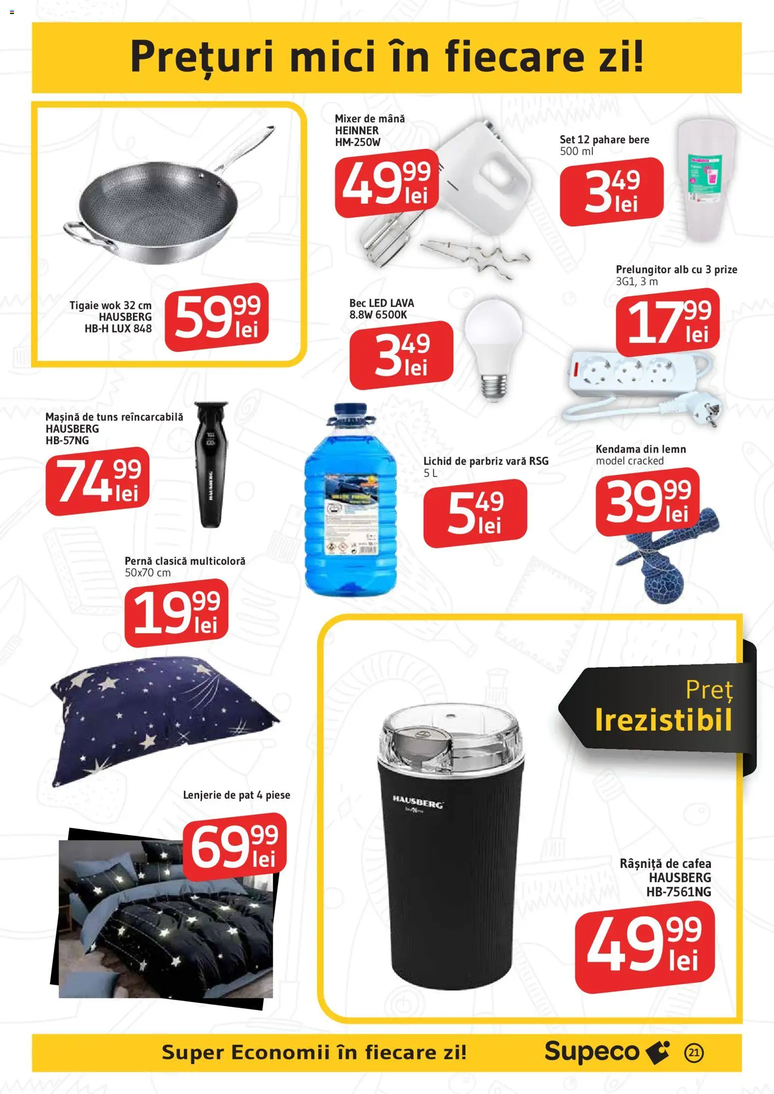 Noul catalog Supeco – valabil de la 30.04.2026 | Pagină: 21 | Produse: Tigaie, Mixer, Pat, Babak
