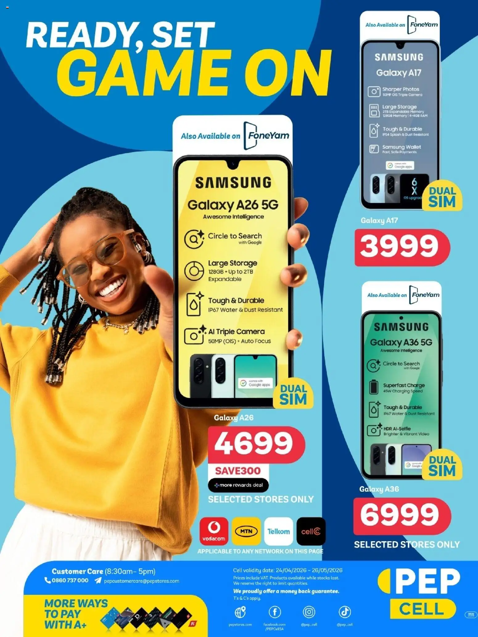 New PEP Stores catalogue – valid from 24.04.2026 | Page: 16 | Products: Camera, Wallet, Water