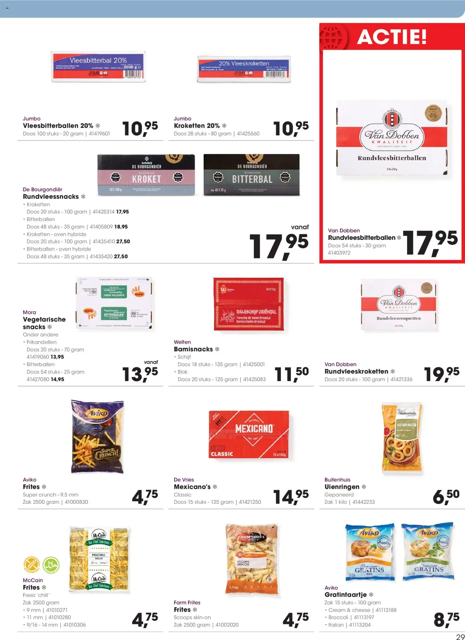 {H1} | Pagina: 29 | Producten: Broccoli, Schijf, Zak, Rundvlees