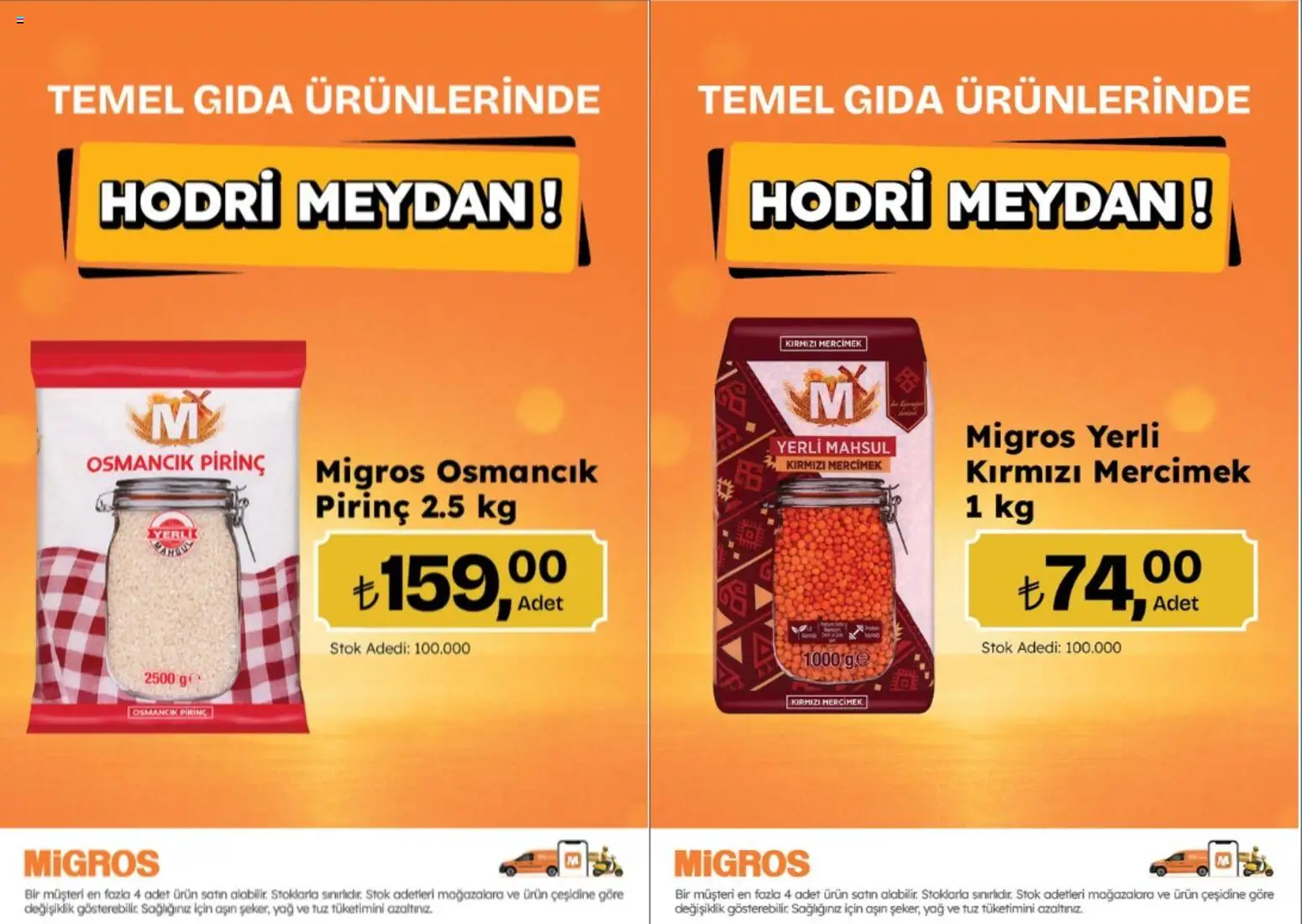 Migros Katalog - Migroskop - 22 Ekim 2026 tarihinden itibaren geçerlidir | Sayfa: 2 | Ürünler: Mercimek, Pirinç, Yağ, Tuz