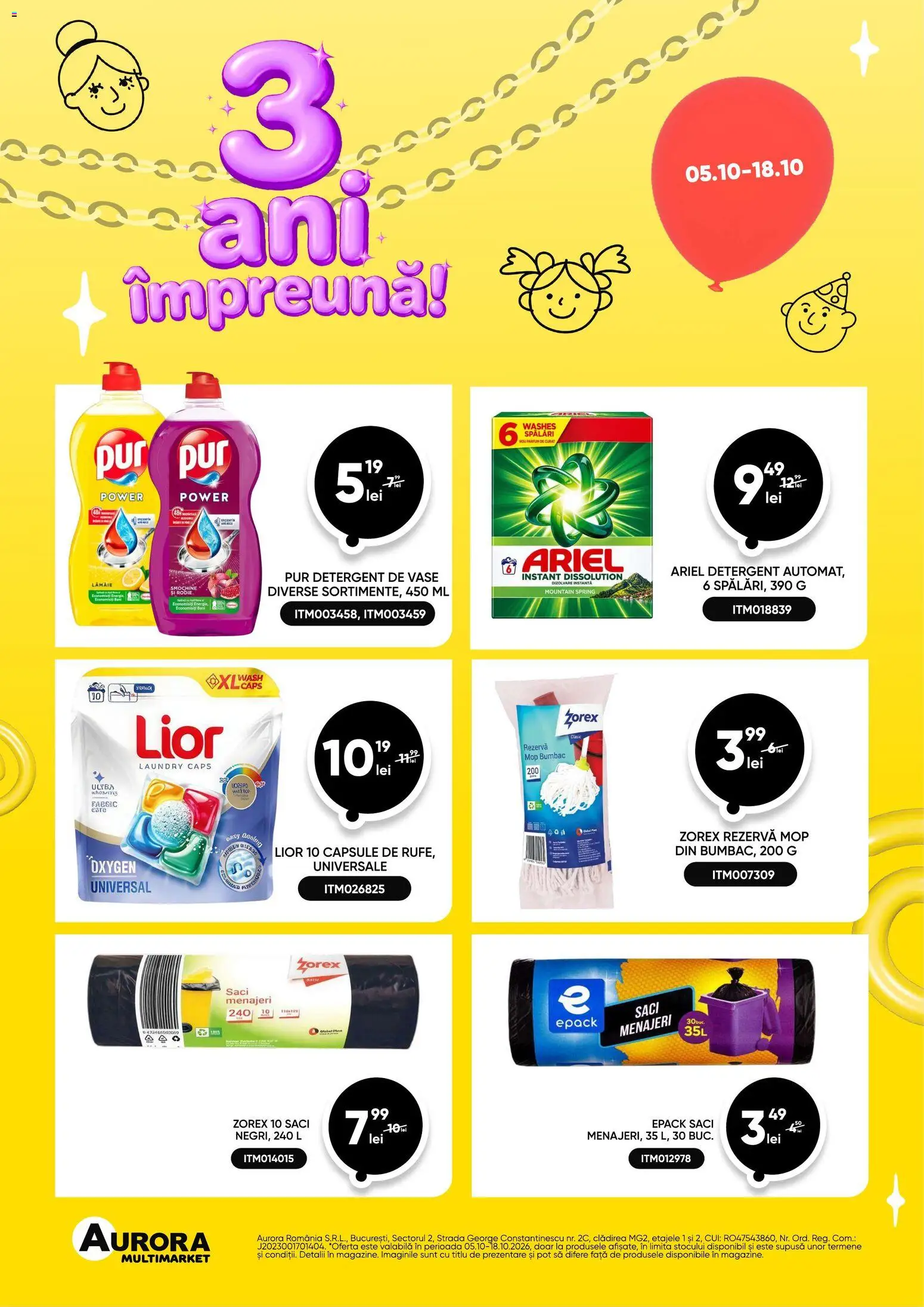 Noul catalog Aurora Multimarket – valabil de la 05.10.2026 | Pagină: 4 | Produse: Mop, Parfum, Power, Lămâie