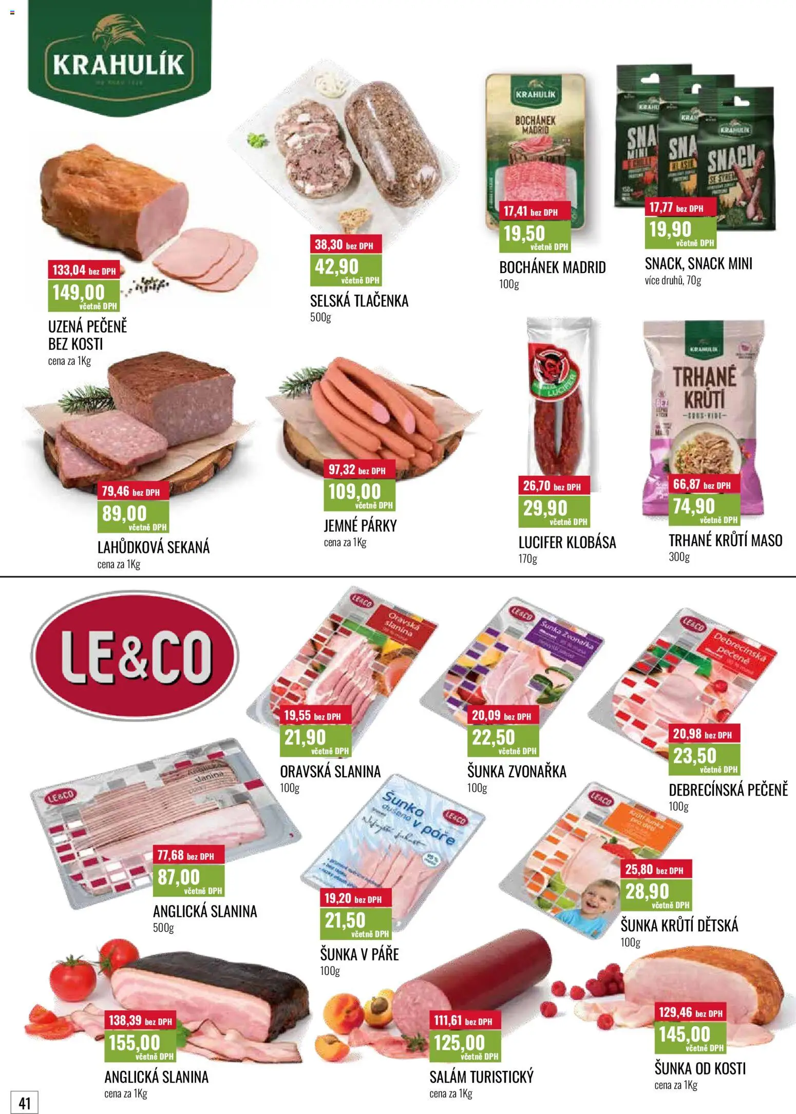 Ratio leták od 01.09.2026 | Strana: 42 | Produkty: Šunka od kosti, Salám, Sekaná, Tlačenka
