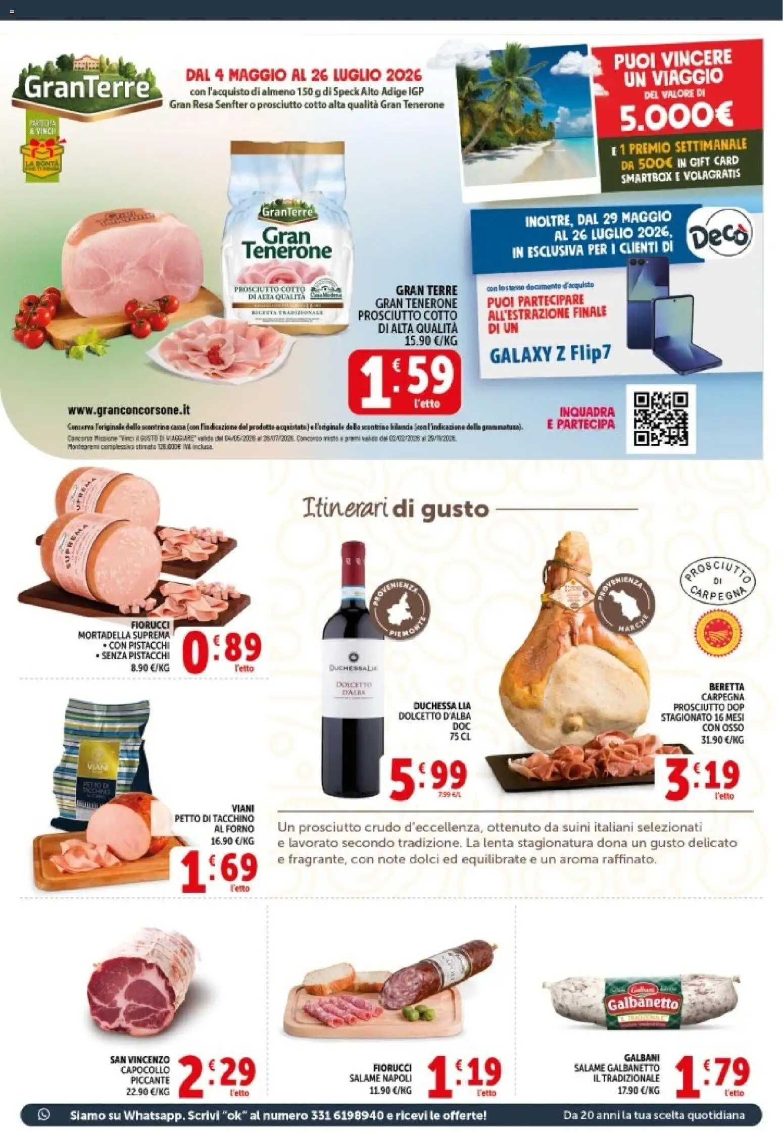 Volantino Decò del 08.06.2026 | Pagina: 3 | Prodotti: Speck, Prosciutto Cotto, Pistacchi, Forno