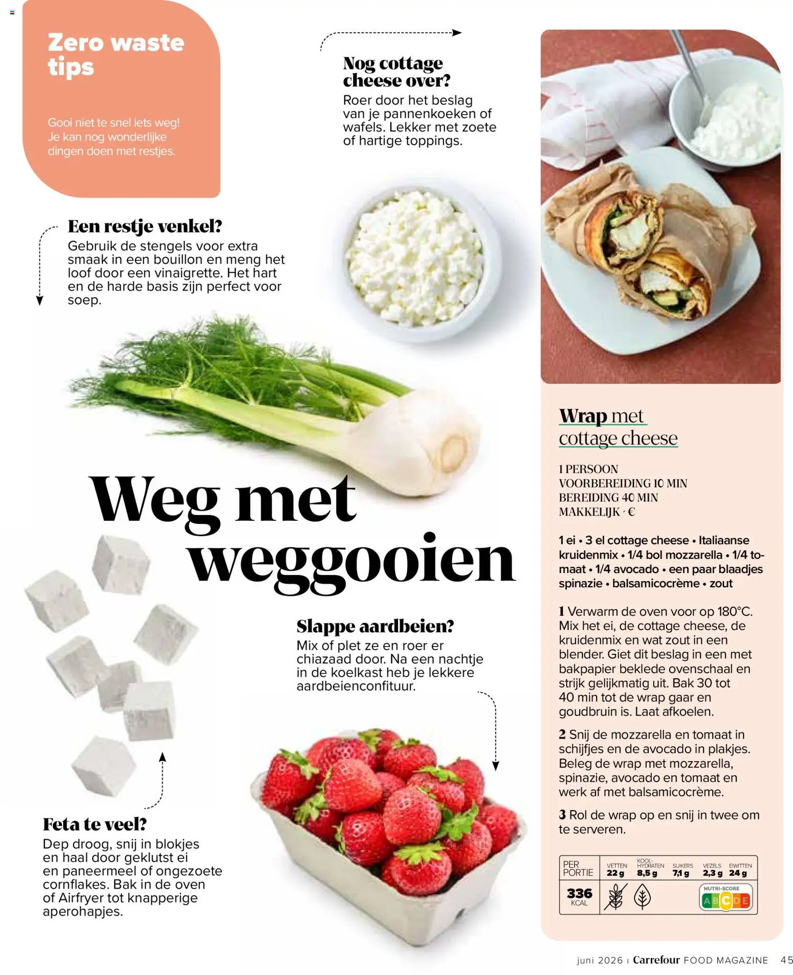 {H1} | Pagina: 45 | Producten: Aardbeien, Mozzarella, Spinazie, Tomaat