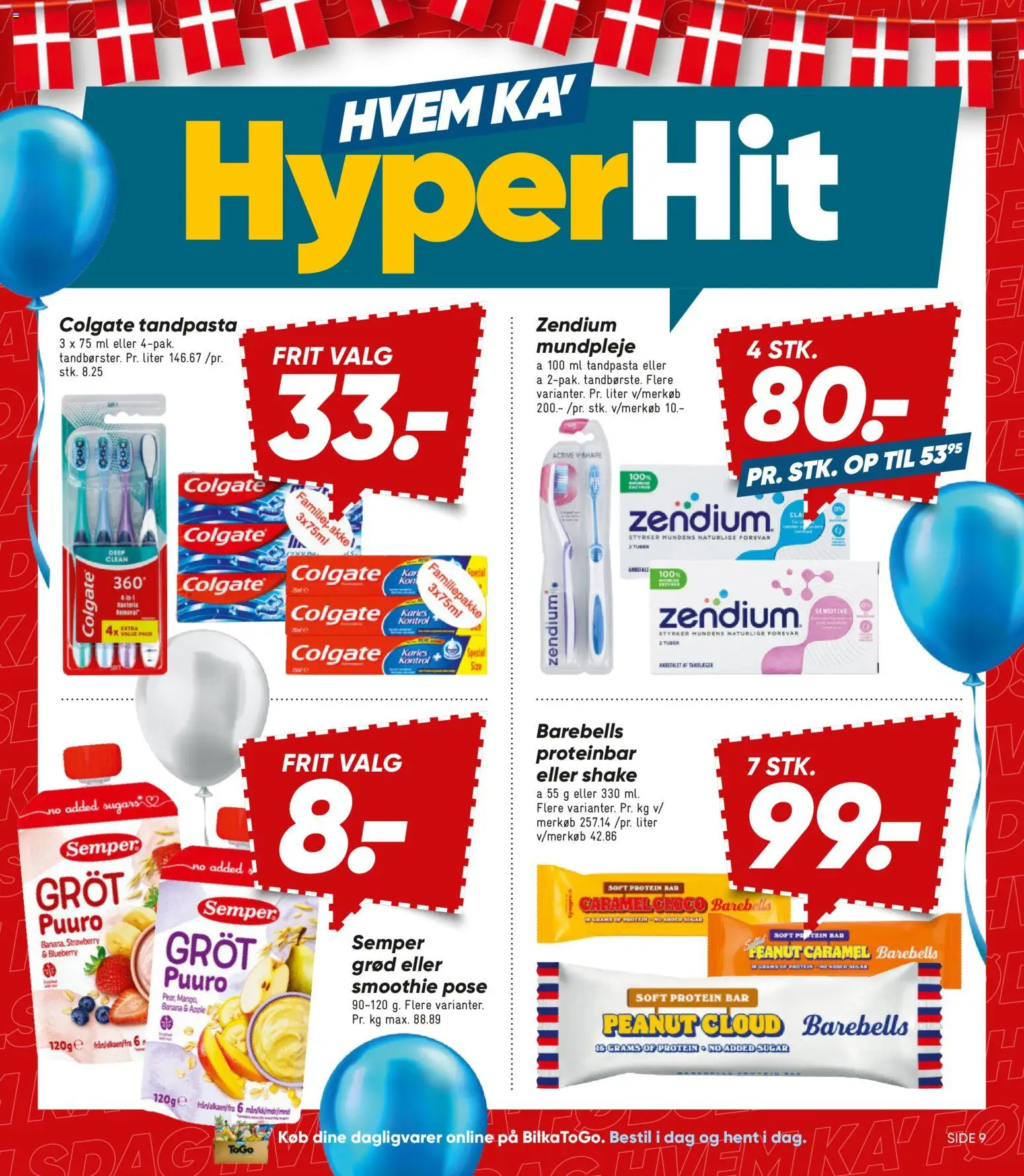 Bilka tilbudsavis – gyldig fra 24/07/2026 | Side: 9 | Produkter: Tandpasta, Smoothie, Bad