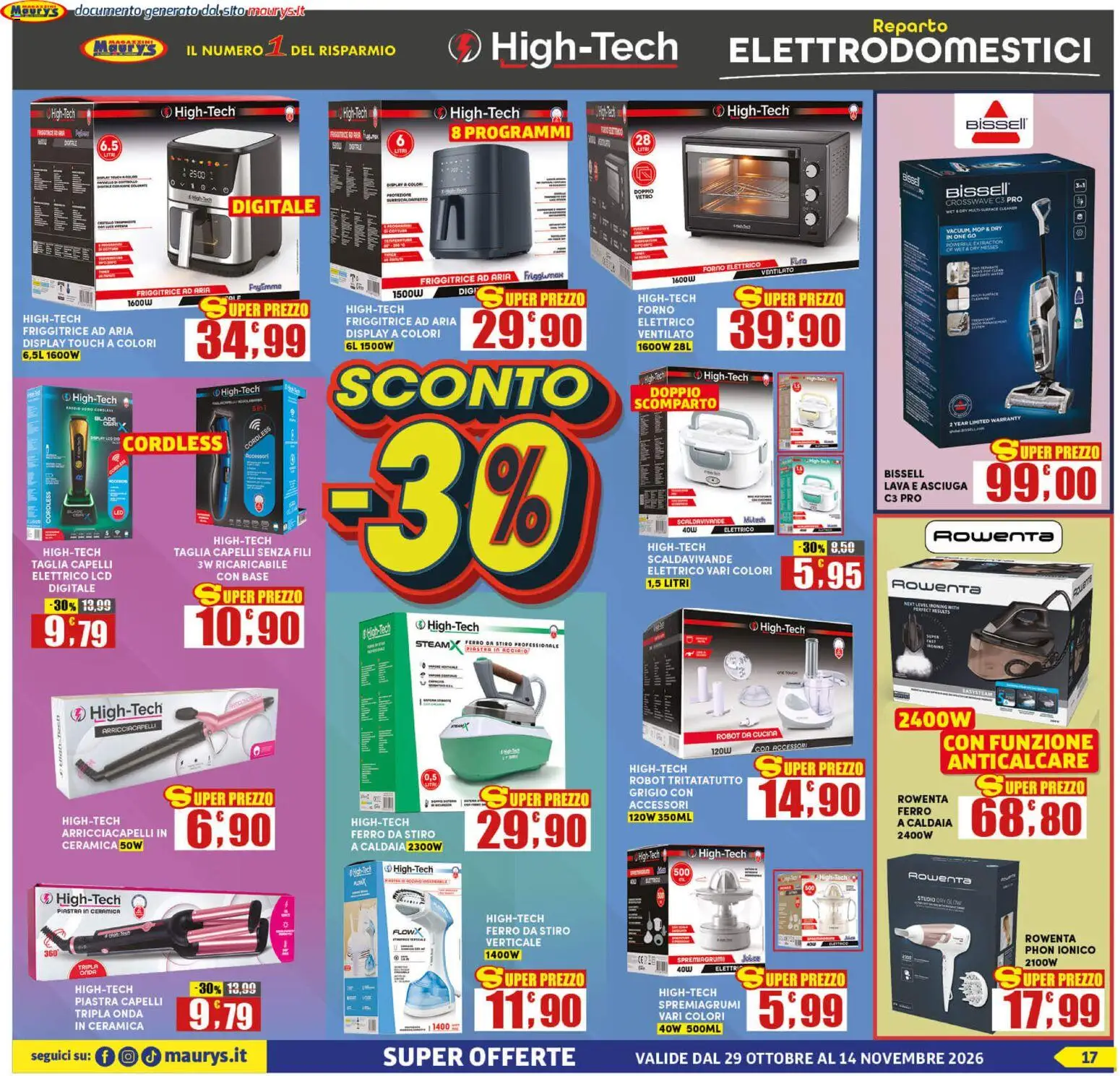 Volantino Maury's del 29/10/2026 | Pagina: 17