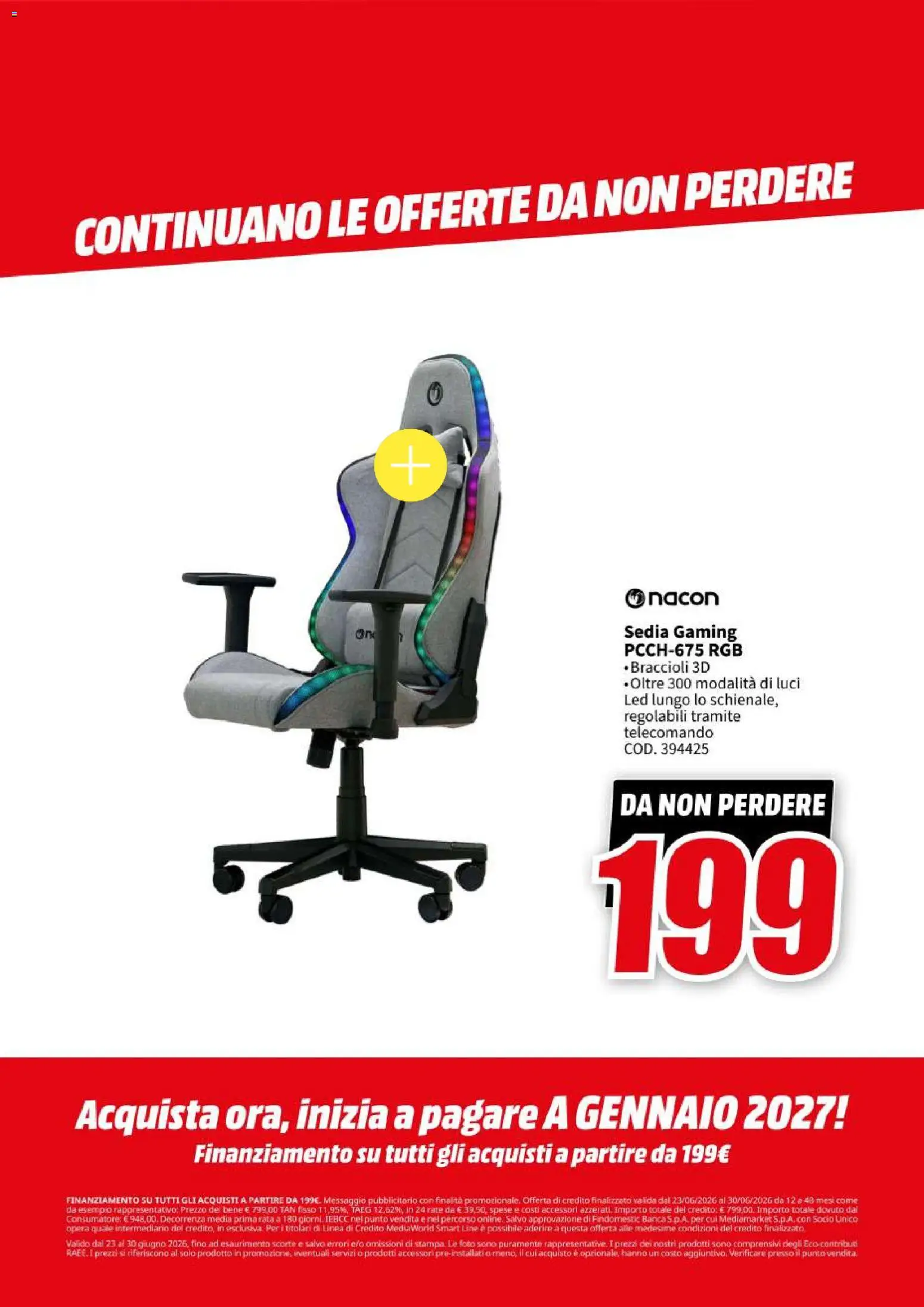 Volantino Media World del 23/06/2026 | Pagina: 31 | Prodotti: Telecomando, Braccioli, Sedia