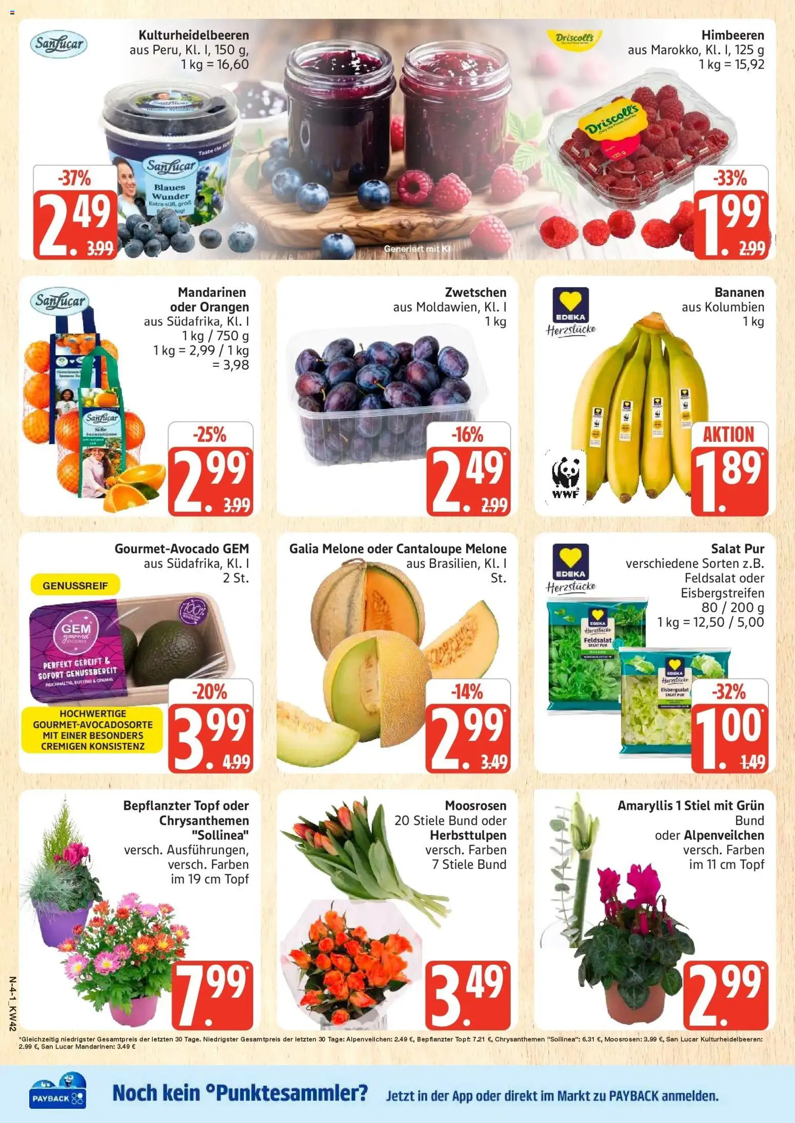 Marktkauf Prospekt Cuxhaven (ab 12.10.2026) » Angebote online | Seite: 4 | Produkte: Himbeeren, Mandarinen, Melone, Salat