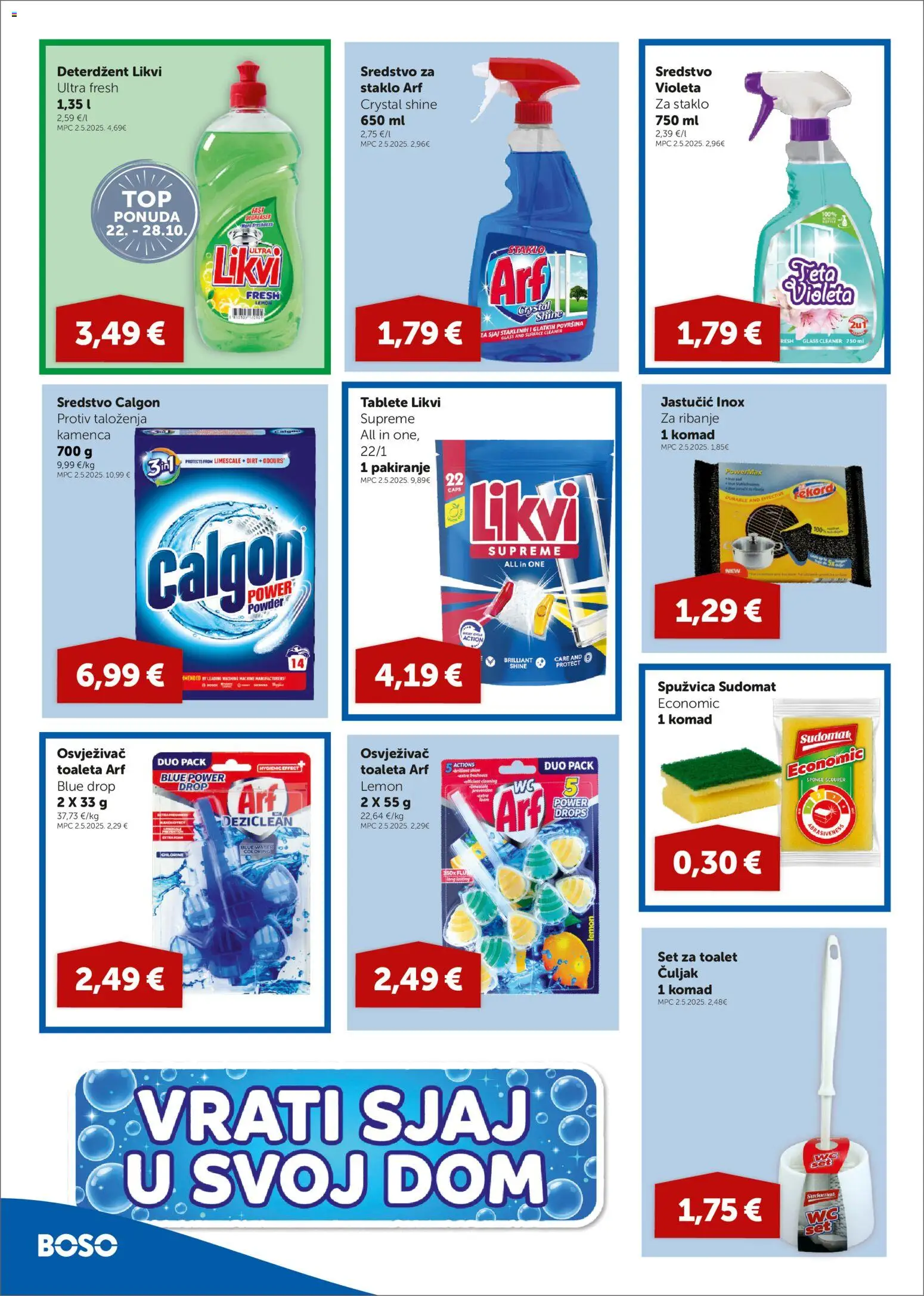 Boso katalog | vrijedi od 22.10.2026 | Stranica: 14 | Proizvodi: Deterdžent, Violeta, Staklo, Arf