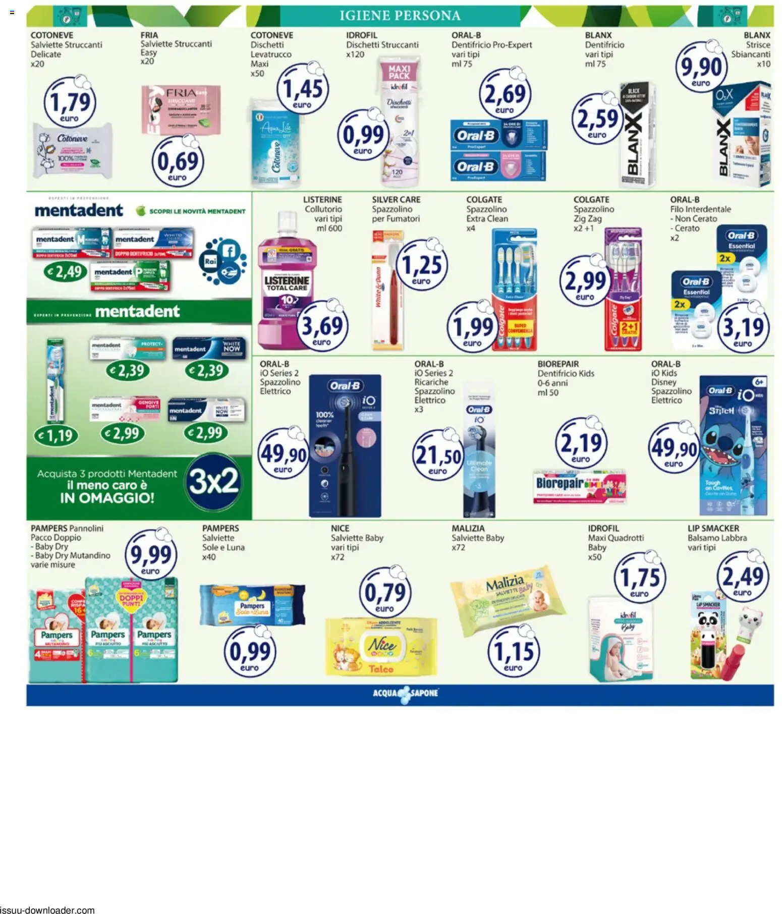 Volantino Acqua e Sapone del 13/07/2026 | Pagina: 10 | Prodotti: Balsamo, Pannolini, Salviette struccanti, Dentifricio