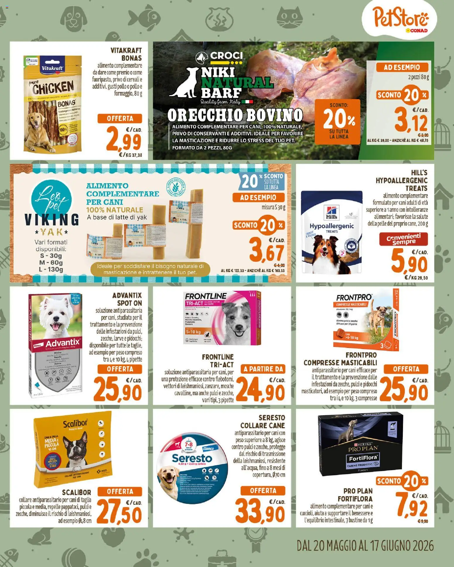 Volantino Conad del 20.05.2026 | Pagina: 3 | Prodotti: Bovino, Pollo, Cereali, Latte
