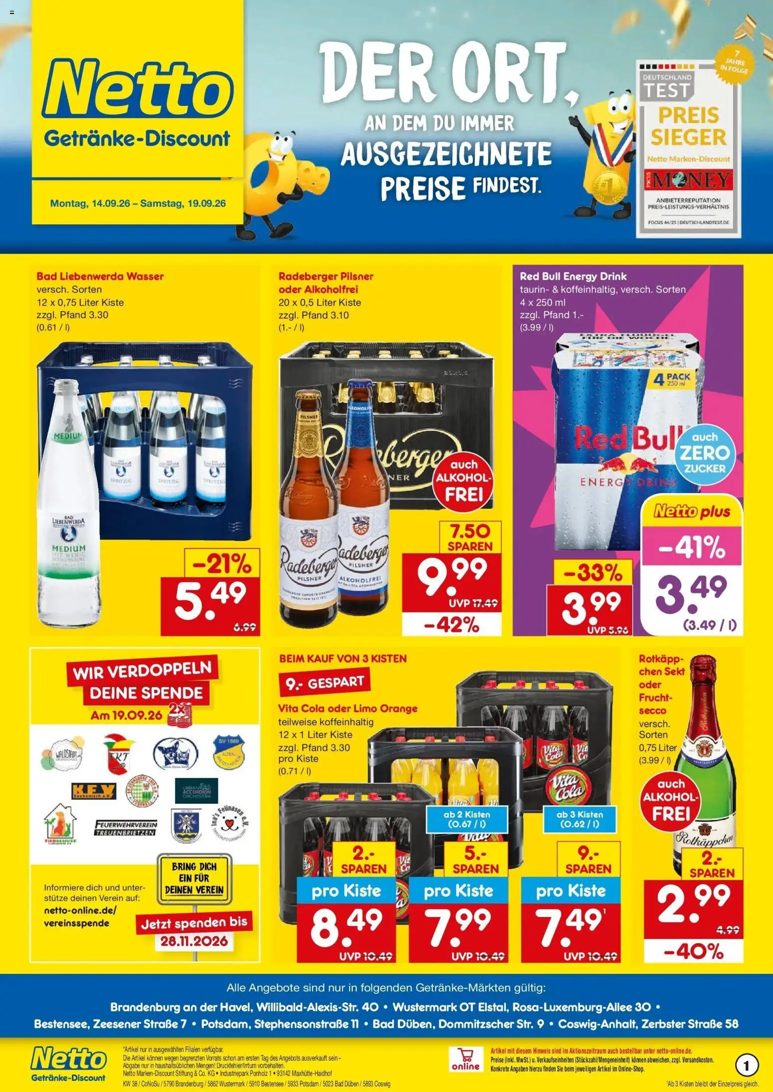 Netto Marken-Discount Prospekt Coswig-Anhalt – gültig ab 14.09.2026 | Seite: 1