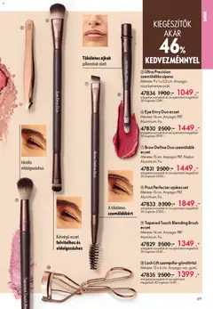Katalógus Oriflame 2026/08 - amely érvényes a következő dátumtól: 27.05.2026 | Oldal: 69 | Termékek: Szemöldökcsipesz, Smink, Ecset