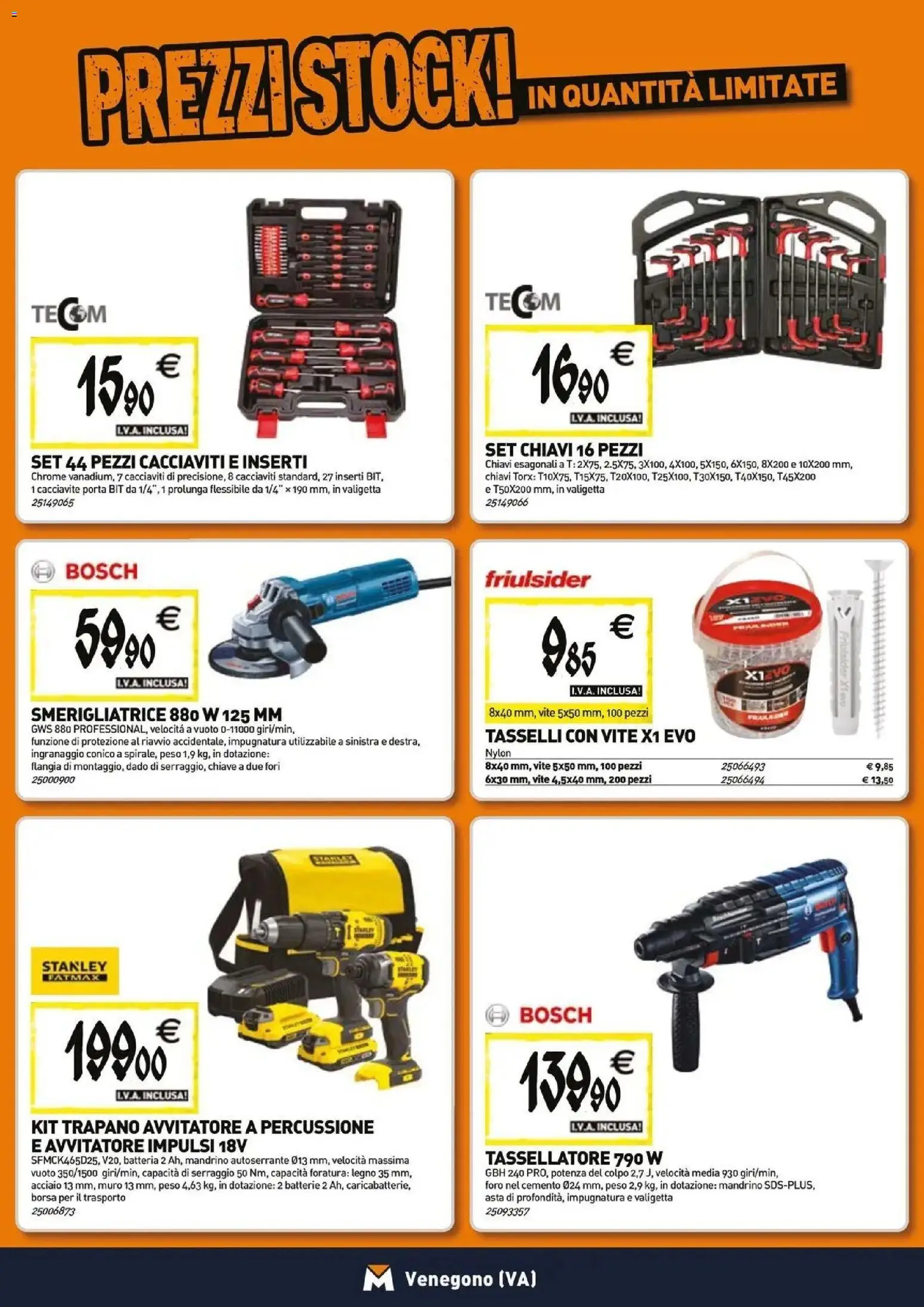 Volantino TECNOMAT del 29/10/2026 | Pagina: 18 | Prodotti: Smerigliatrice, Valigetta, Batterie, Cemento