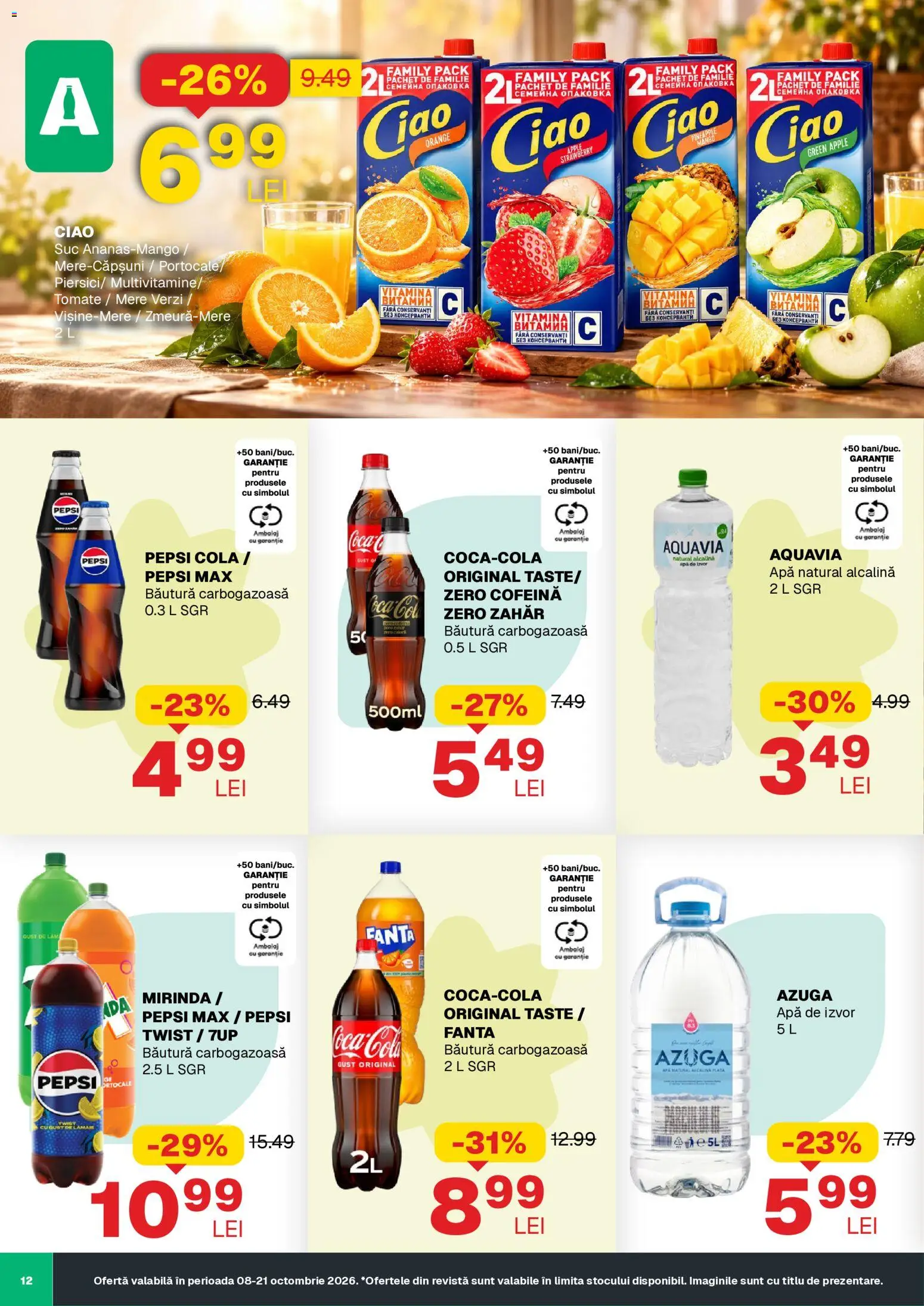 Noul catalog Annabella – valabil de la 08.10.2026 | Pagină: 12 | Produse: Cola, Portocale, Apă, Zahăr