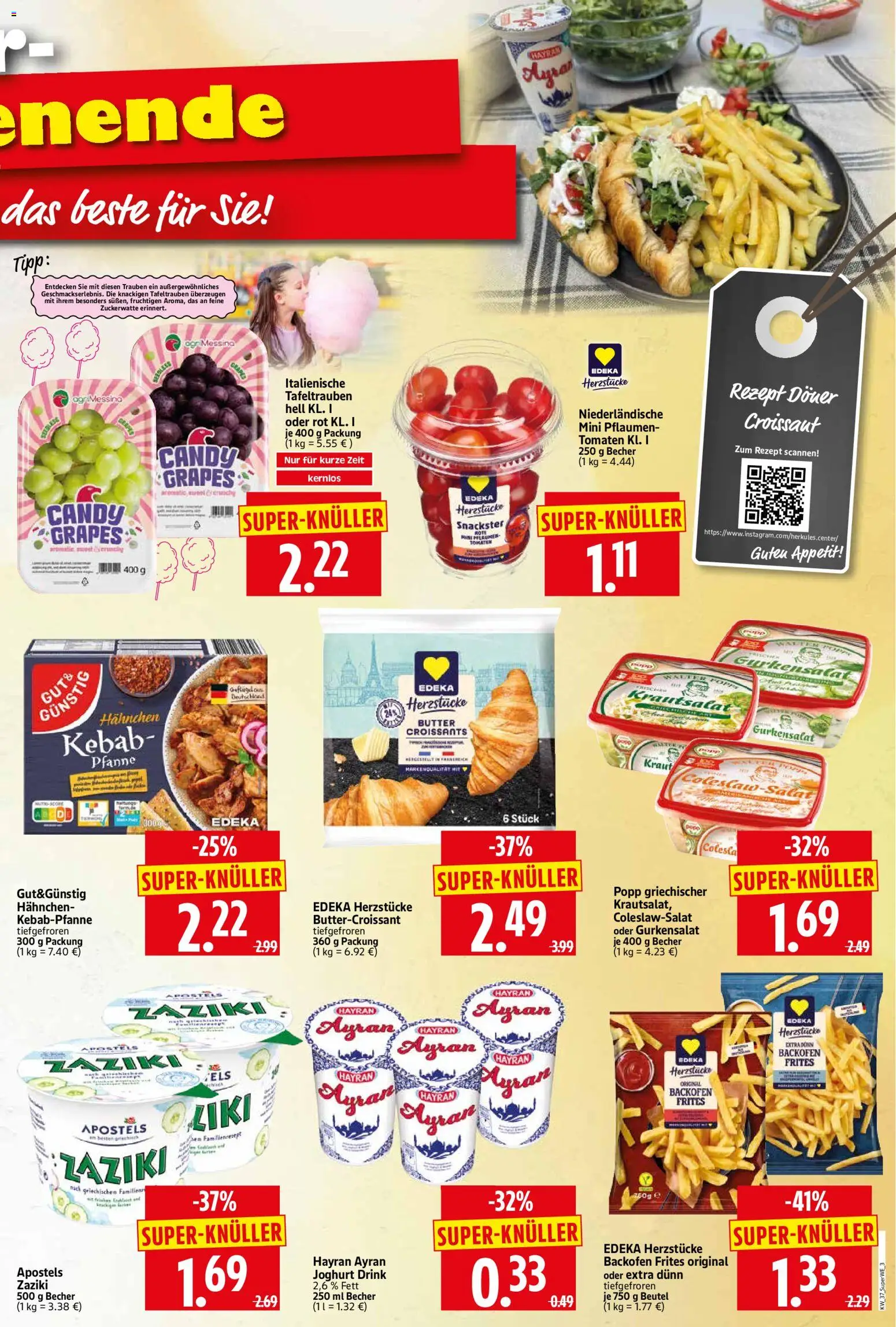 HERKULES Sonderbeilage – gültig ab 10.09.2026 | Seite: 3 | Produkte: Hahnchen, Joghurt, Tomaten, Kraut