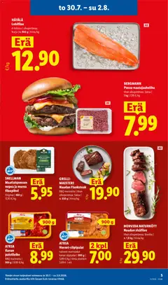 Lidl-mainoslehti voimassa 30/07/2026 alkaen | Sivu: 5 | Tuotteet: Grilli