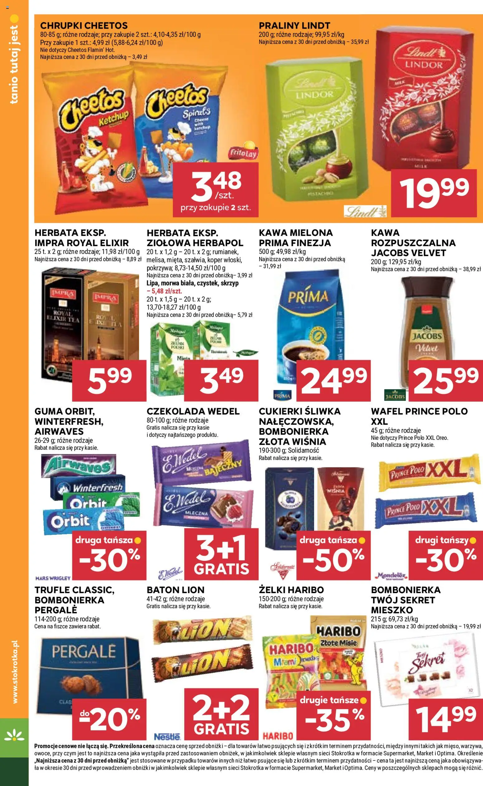 Stokrotka gazetka od 08.10.2026 | Strona: 26 | Produkty: Lindt, Baton, Kawa, Warzywa