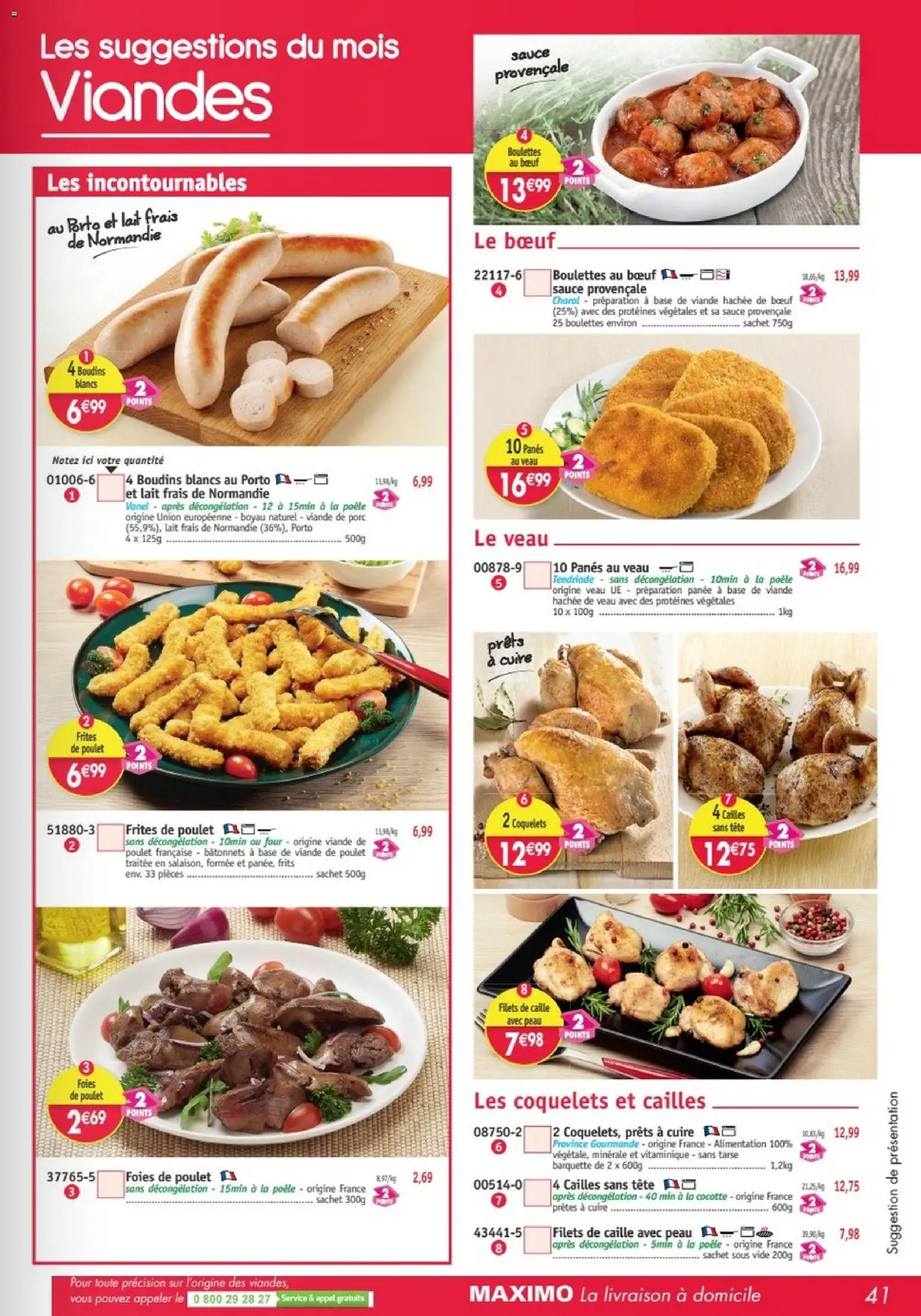 {H1} | Page: 41 | Produits: Frites, Alimentation, Viande hachée, Lait