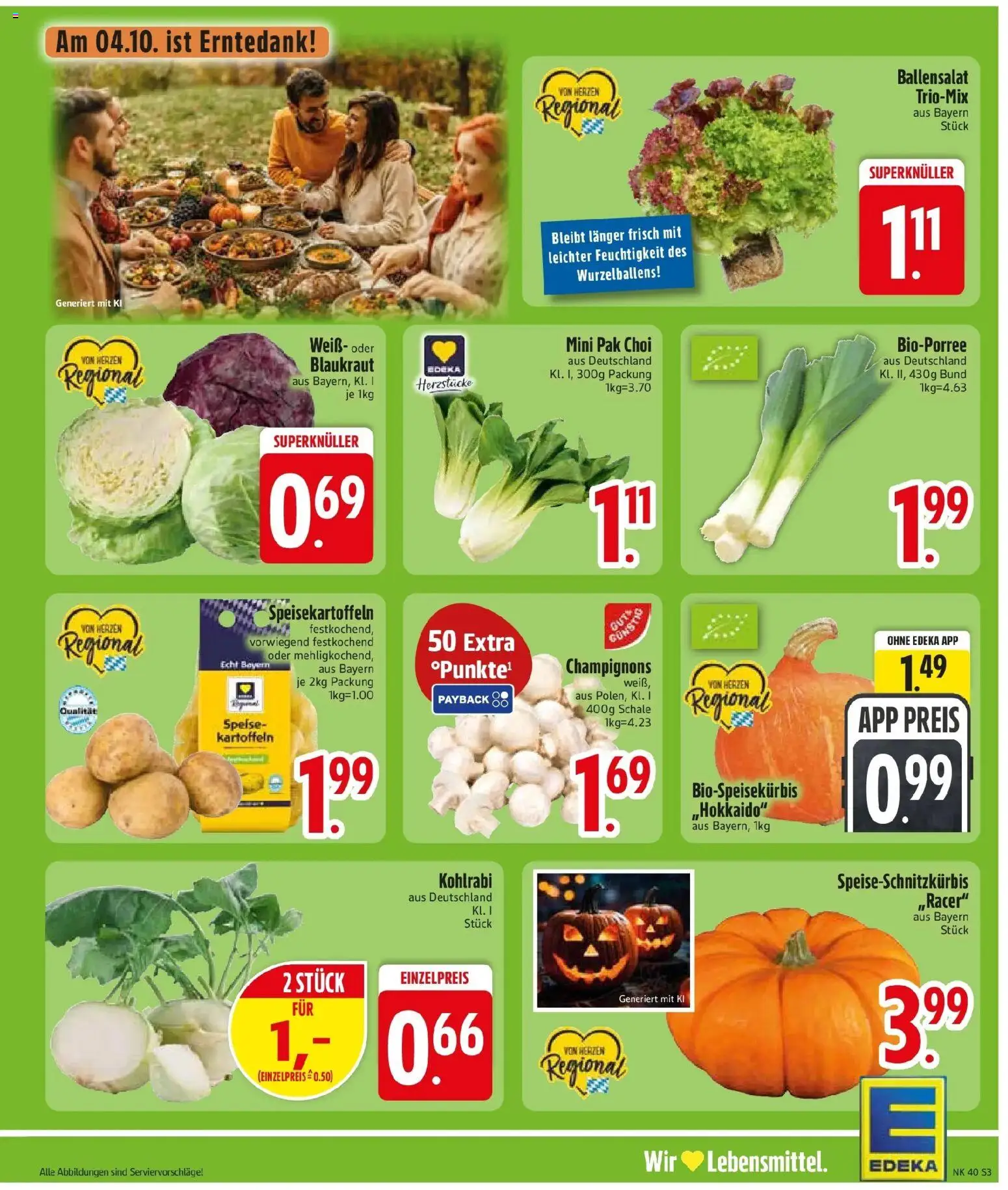 Edeka Prospekt Markt Schwaben (ab 28.09.2026) » Angebote Online | Seite: 5 | Produkte: Kohlrabi, Champignons, Kartoffeln