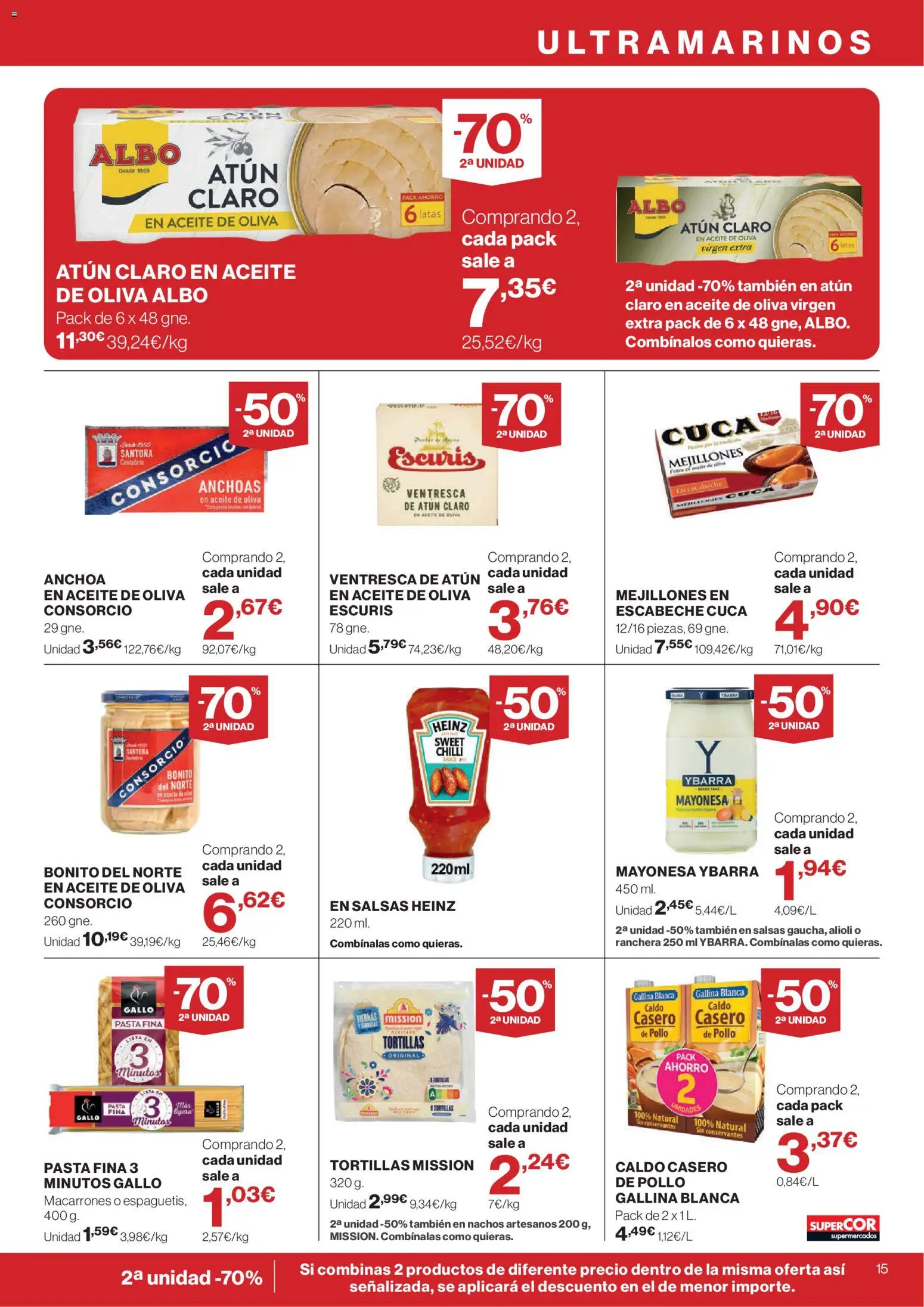 Supercor Canarias │ válido desde el 30/07/2026 | Página: 15 | Productos: Aceite, Aceite de oliva, Οθόνη προβολής, Atún claro