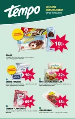 Tempo erbjudanden - Förhandsvisning av reklamblad från butik Tempo aktuell från 04.05.2026
