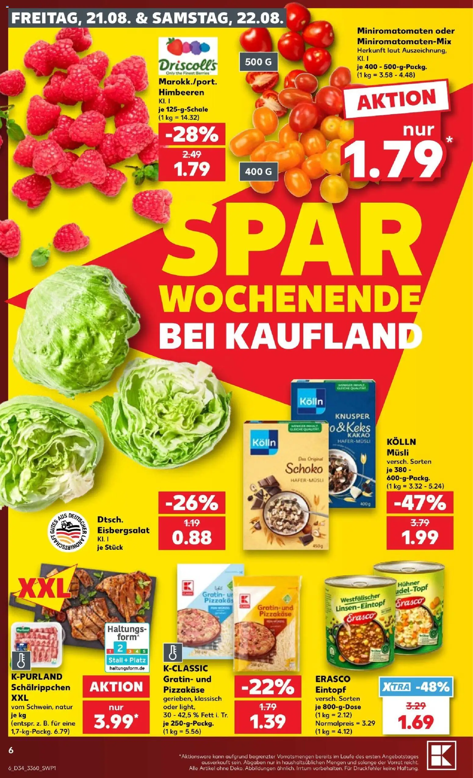 Kaufland Prospekt Jena – gültig ab 20.08.2026 | Seite: 8 | Produkte: Himbeeren, Kolln, Kolln musli, Erasco