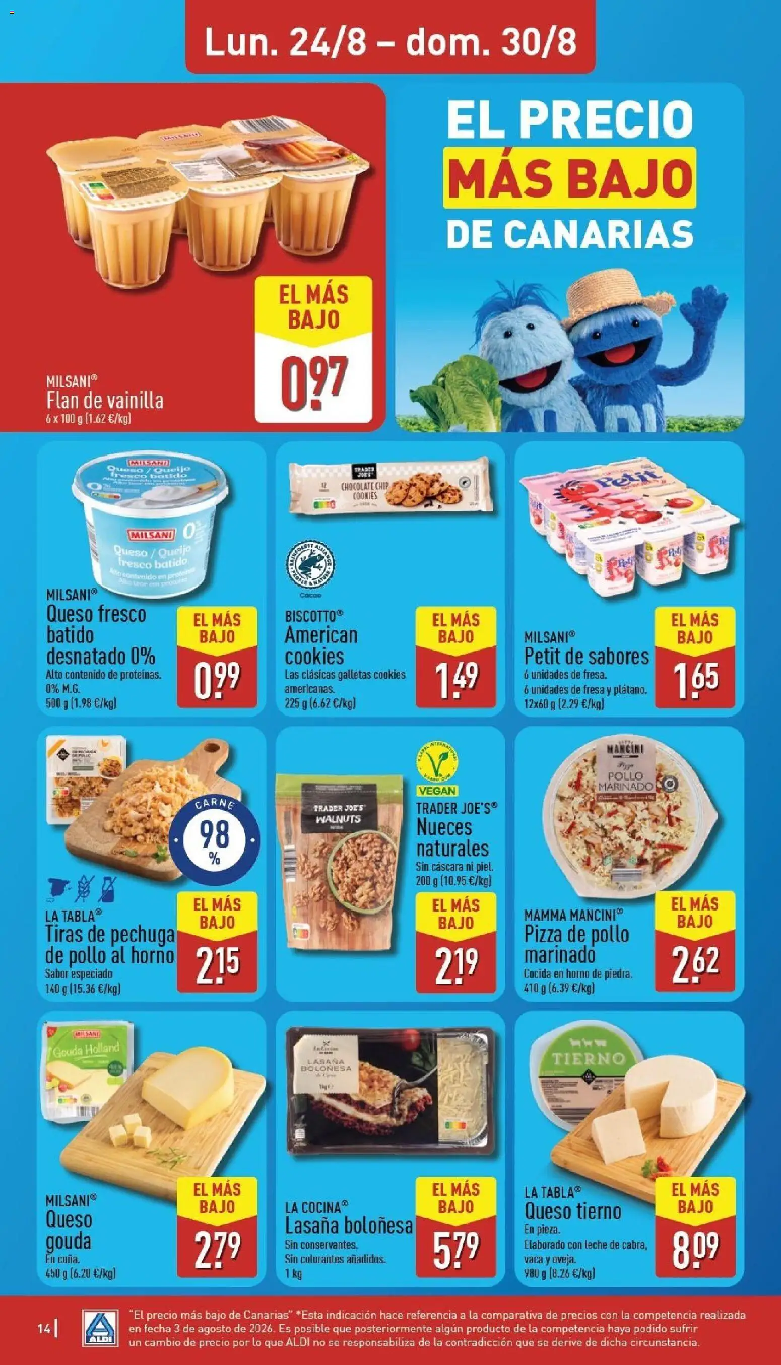 Aldi folleto Canarias │ válido desde el 24/08/2026 | Página: 14 | Productos: Nueces, Queso, Horno, Queso Gouda