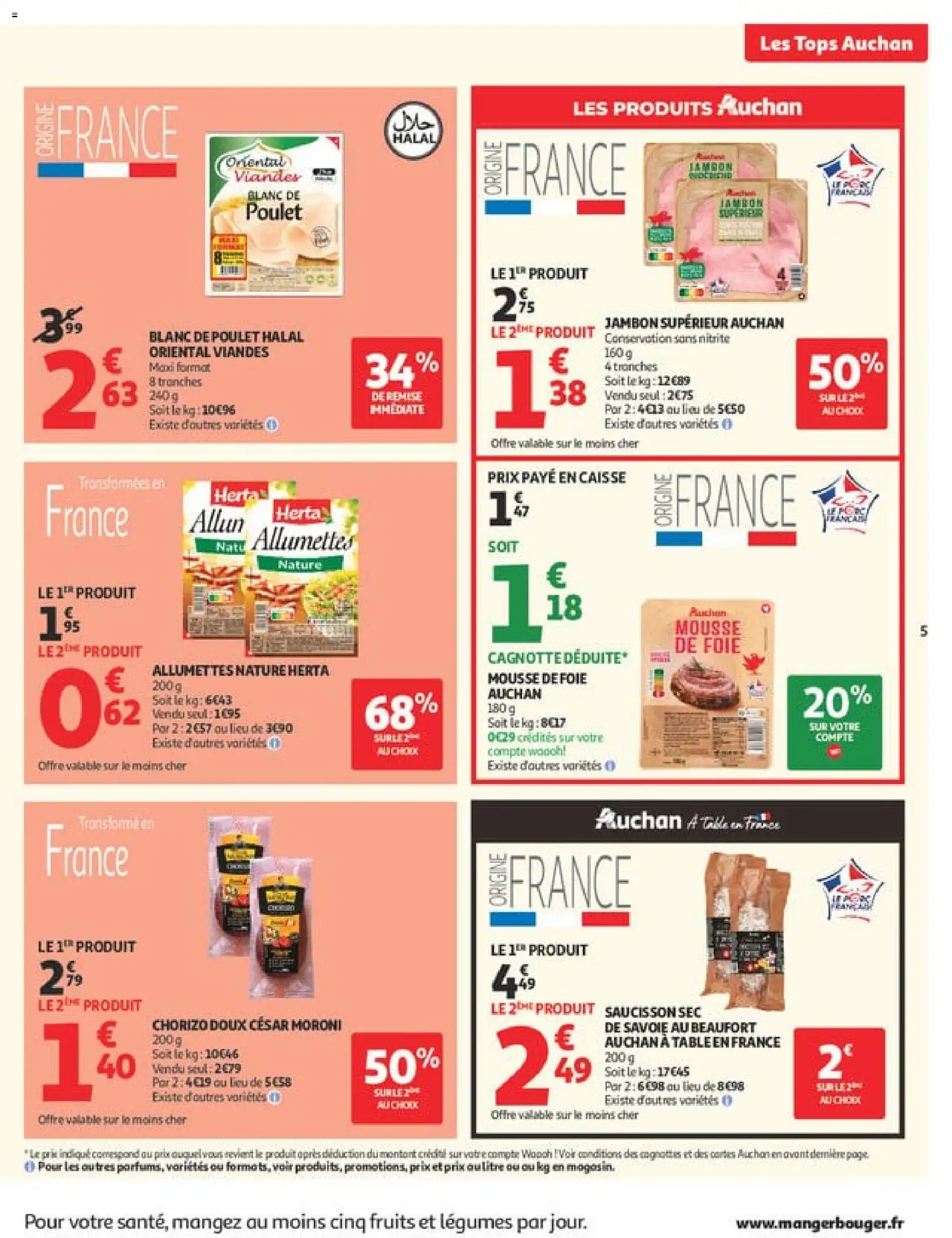 {H1} | Page: 5 | Produits: Chorizo, Saucisson, Saucisson sec, Beaufort