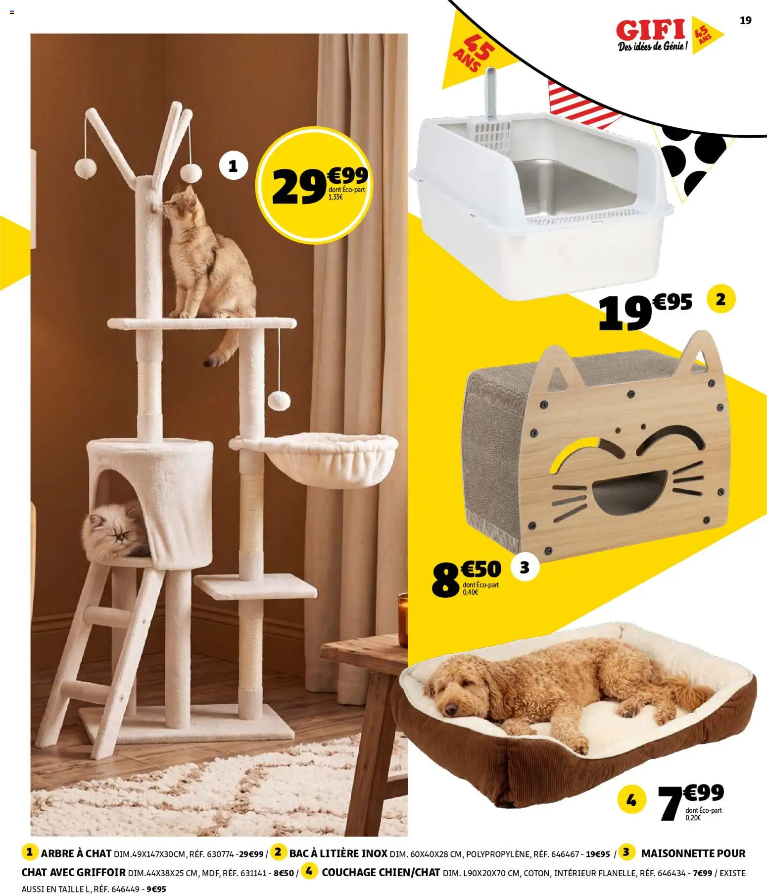 {H1} | Page: 19 | Produits: Bac à litière, Arbre à chat, Litière