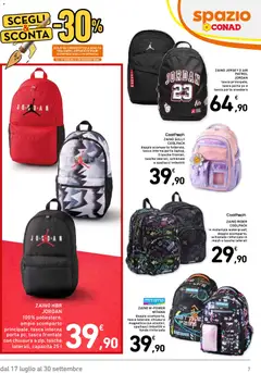 Anteprima del volantino Spazio Conad volantino Scuola valido a partire dal 17/07/2026 | Pagina: 7 | Prodotti: Jordan, Sneakers, Zaino, PC