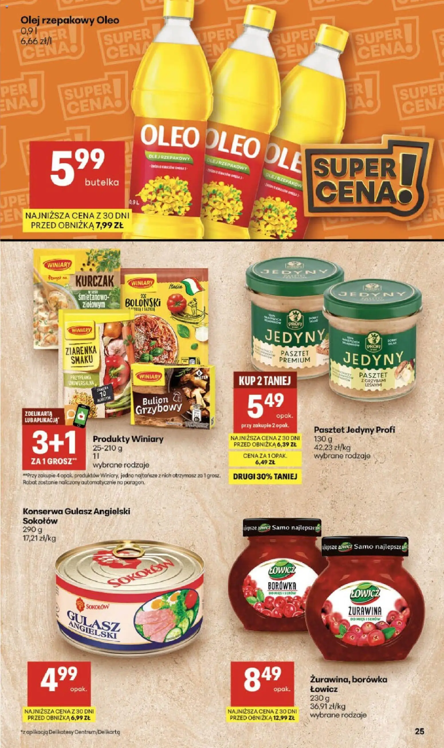 Delikatesy Centrum Black Weeks od 29.10.2026 | Strona: 25 | Produkty: Olej rzepakowy, Konserwa gulasz angielski, Żurawina, Gulasz angielski