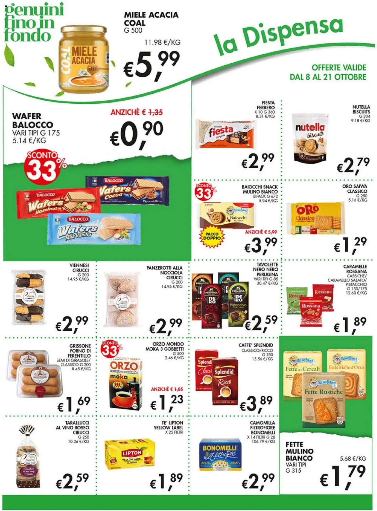 Volantino Coal del 08/10/2026 | Pagina: 10 | Prodotti: Vino, Nutella, Miele, Vino rosso