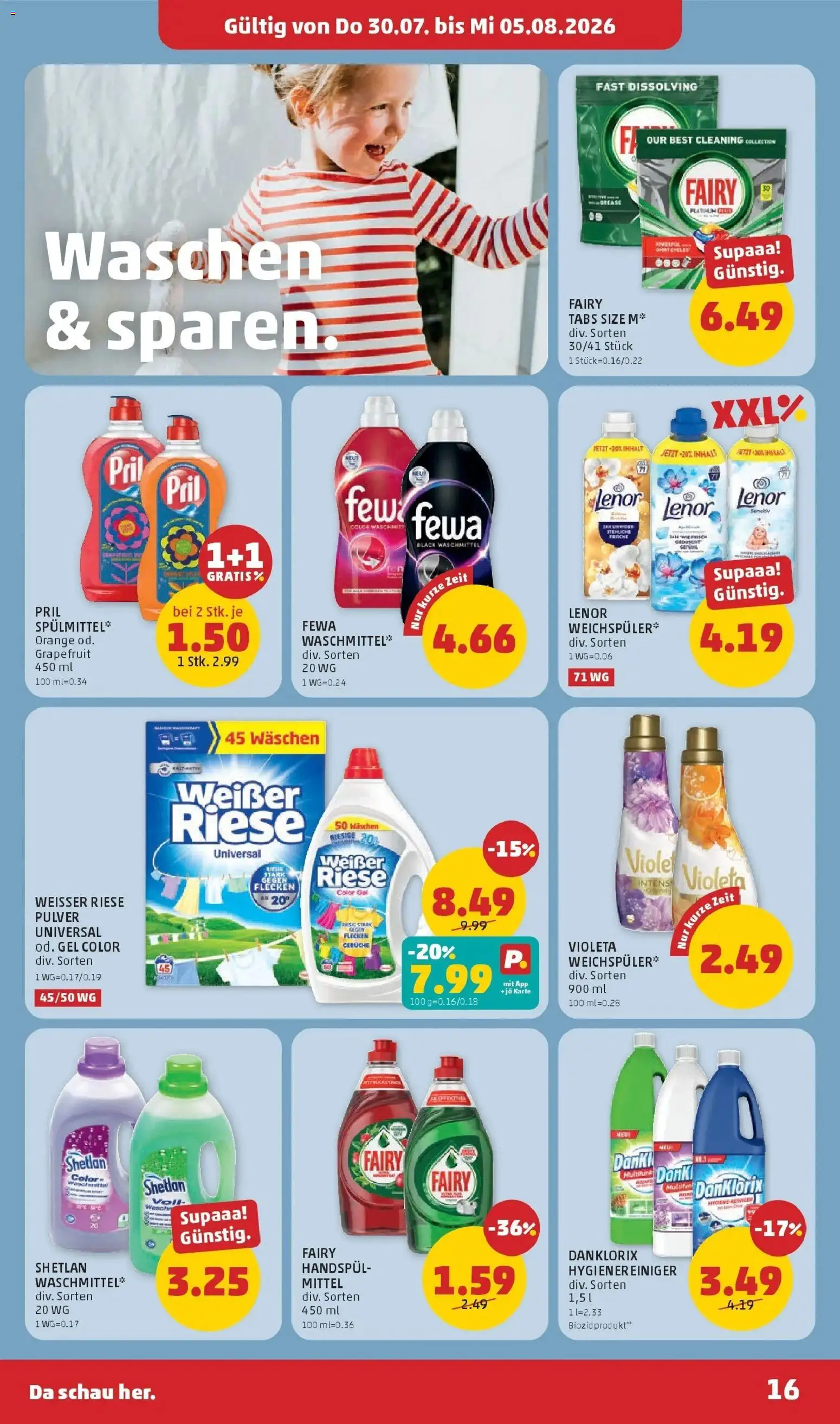 Penny Markt Die ganze Woche sparen gültig ab 30.07.2026 | Seite: 16 | Produkte: Grapefruit