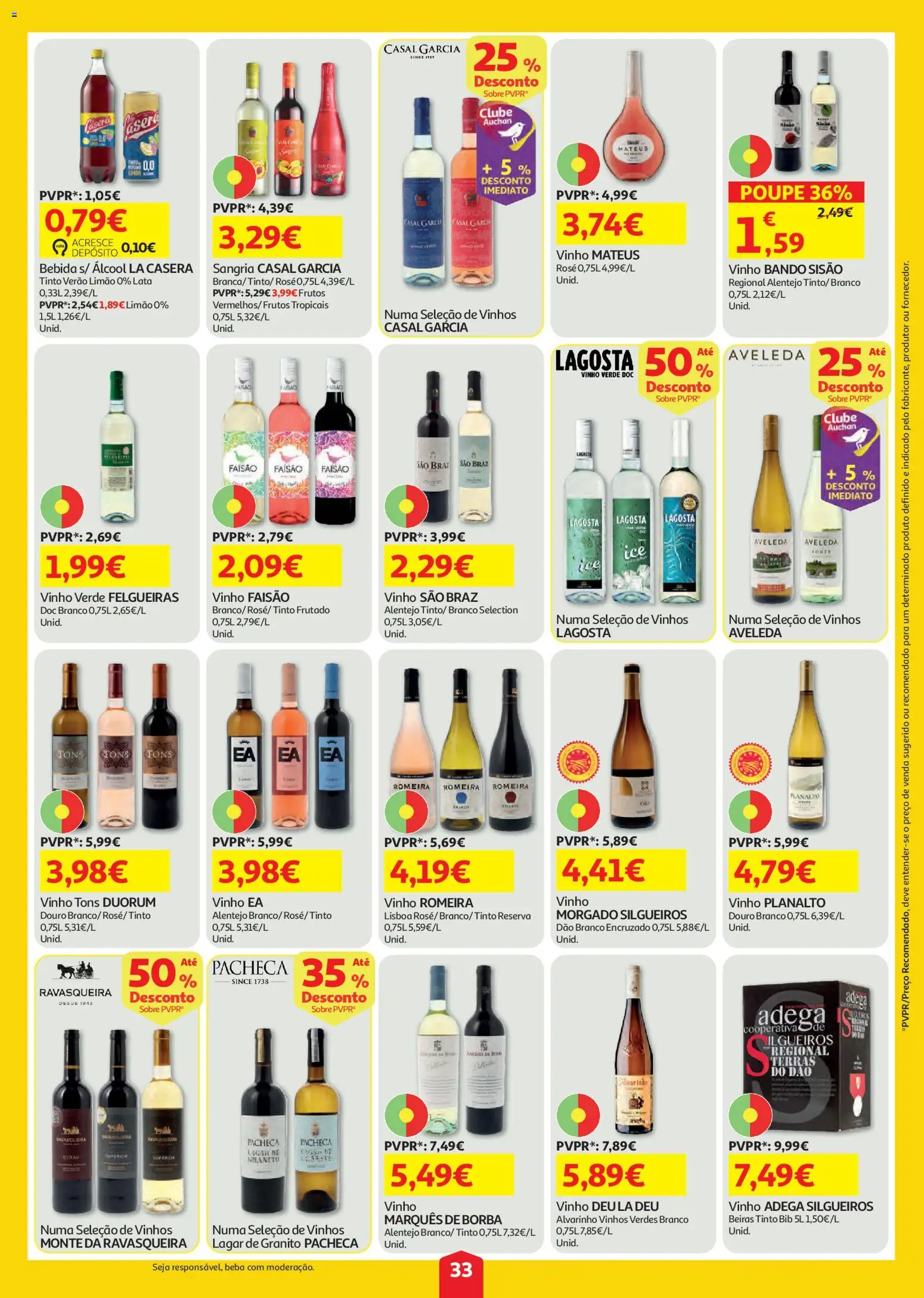 Auchan folheto │ válido de 23/07/2026 | Página: 33 | Produtos: Lagosta, Vinho, Bebida