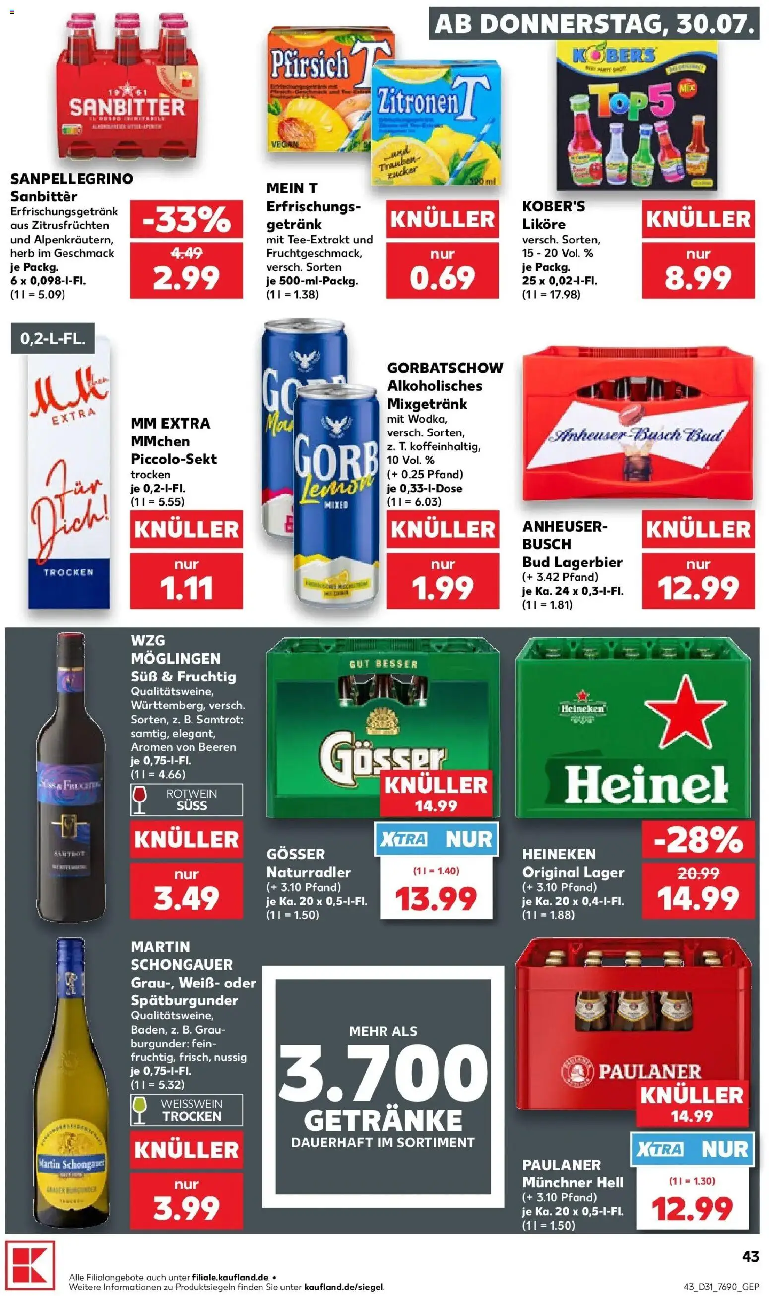 Kaufland Prospekt Albstadt – gültig ab 27.07.2026 | Seite: 52 | Produkte: Trauben, Heineken, Zucker, Paulaner