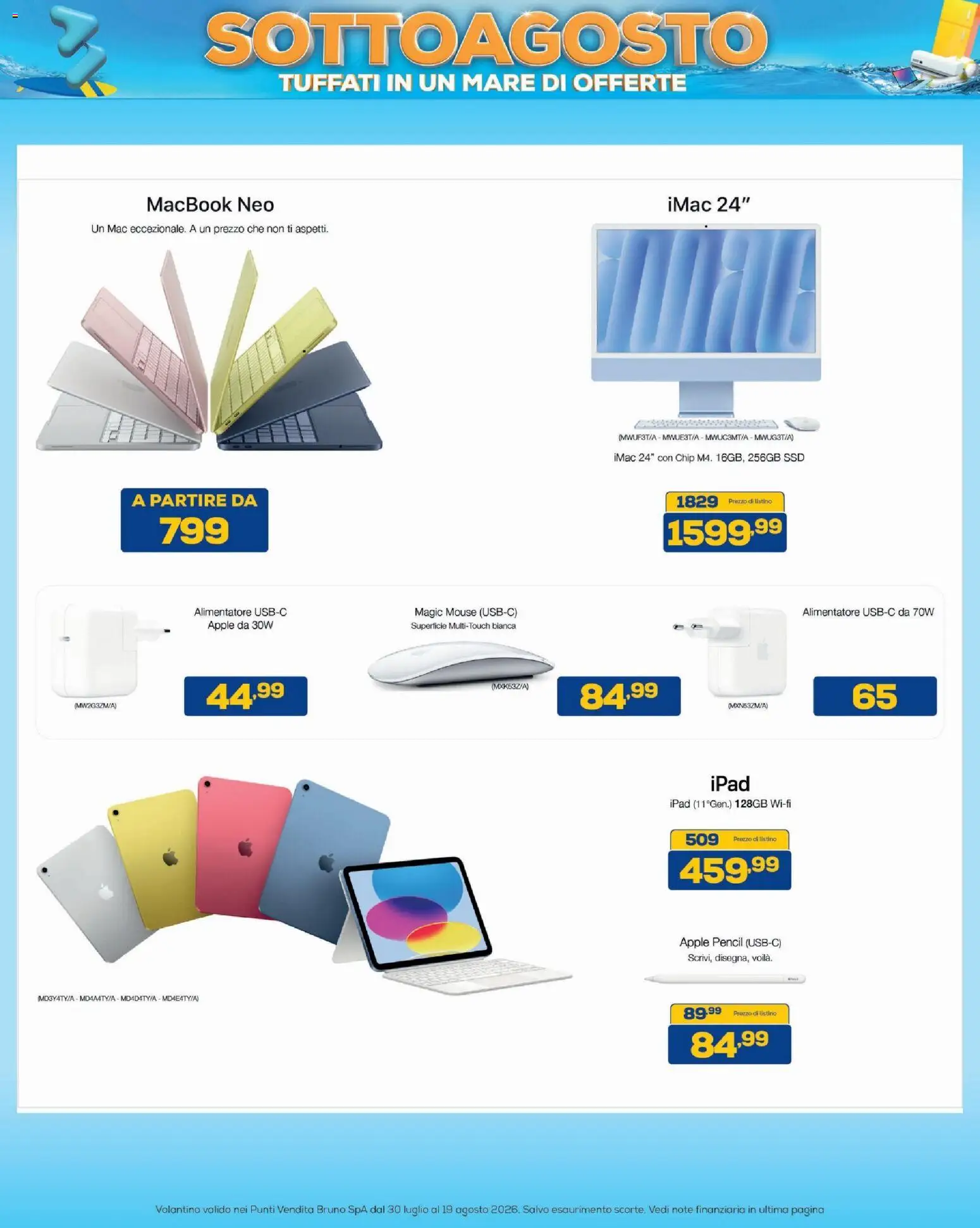 Volantino BRUNO del 30/07/2026 | Pagina: 15 | Prodotti: Mouse, Ipad, Macbook