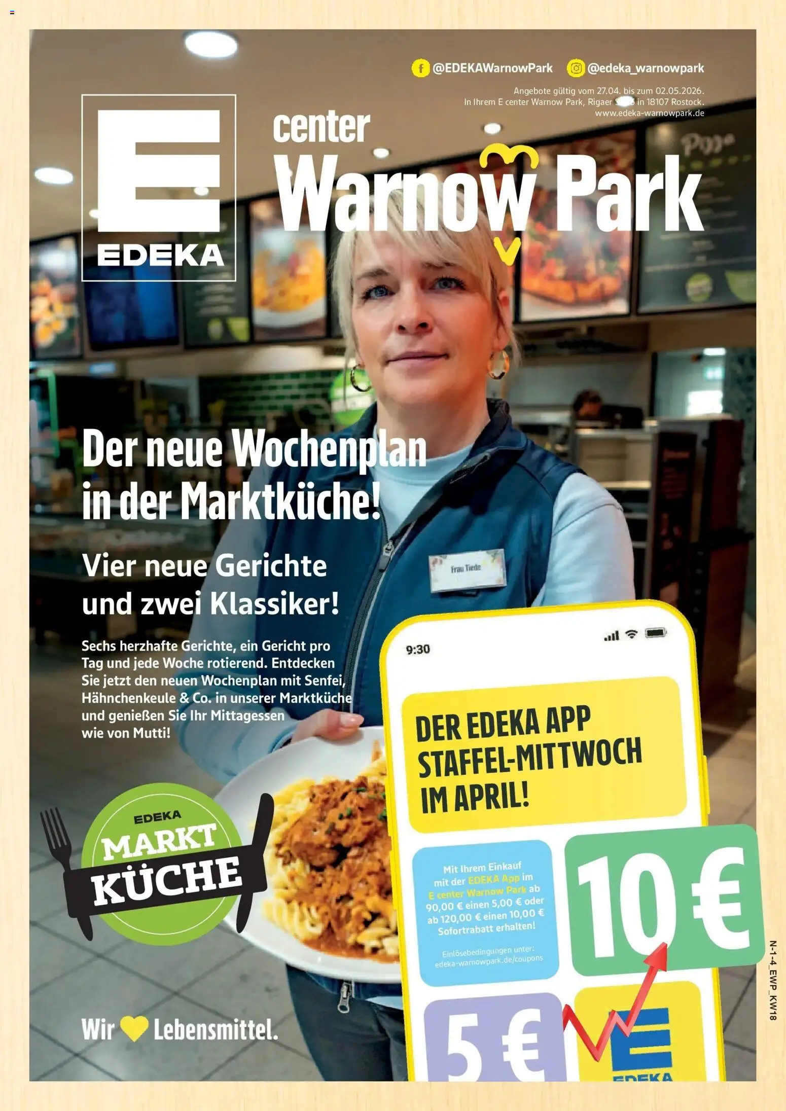 Edeka Prospekt Rostock – gültig ab 27.04.2026 | Seite: 1 | Produkte: Küche