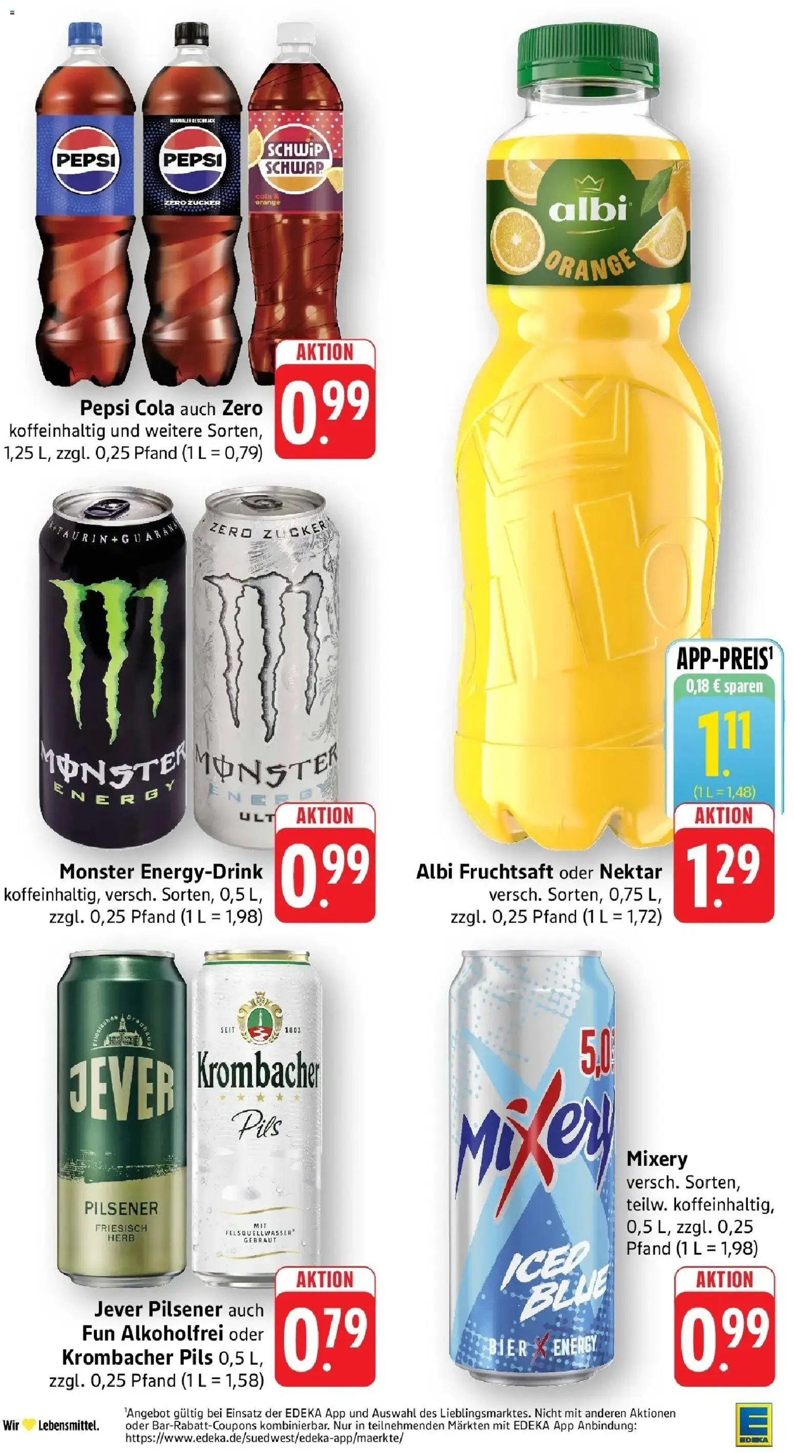 Edeka prospekt Bitburg – gültig ab 01.06.2026 | Seite: 30 | Produkte: Bier, Monster, Pepsi, Mixery