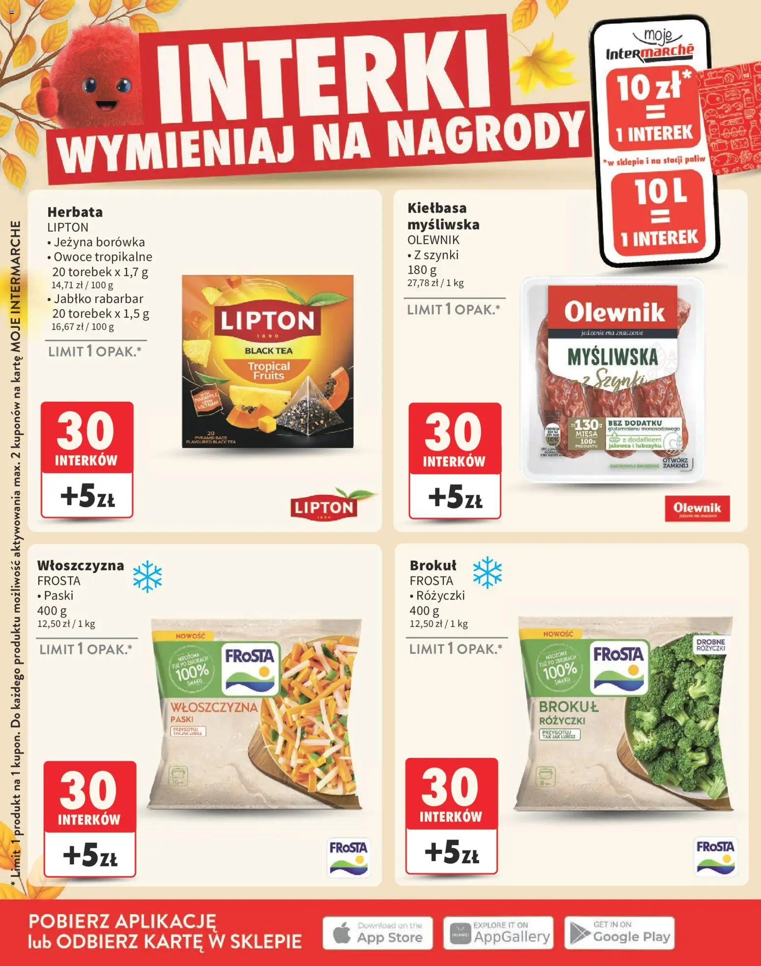 Intermarche gazetka - Interki od 03.09.2026 | Strona: 18 | Produkty: Kiełbasa, Mak, Brokuł, Owoce tropikalne